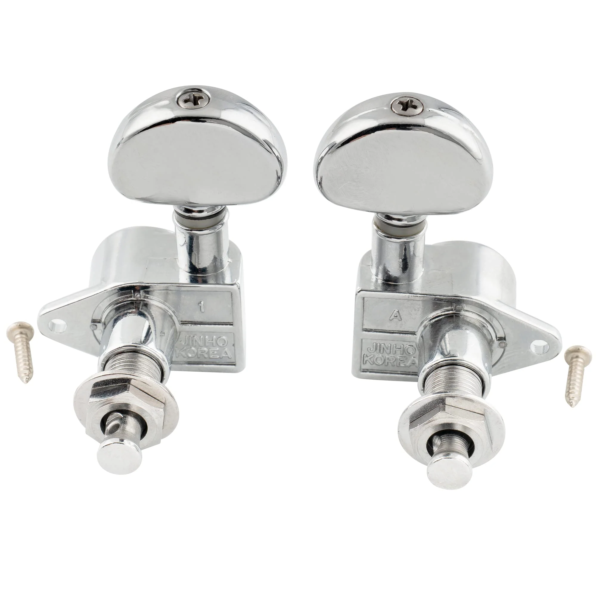 Wilkinson WJ303 3L3R Guitar Tuners Machine Heads 1:19 Ratio Tuning Pegs Keys for Epiphone USA Les Paul SG Electric or Acoustic Guitar, Chrome - Image 5