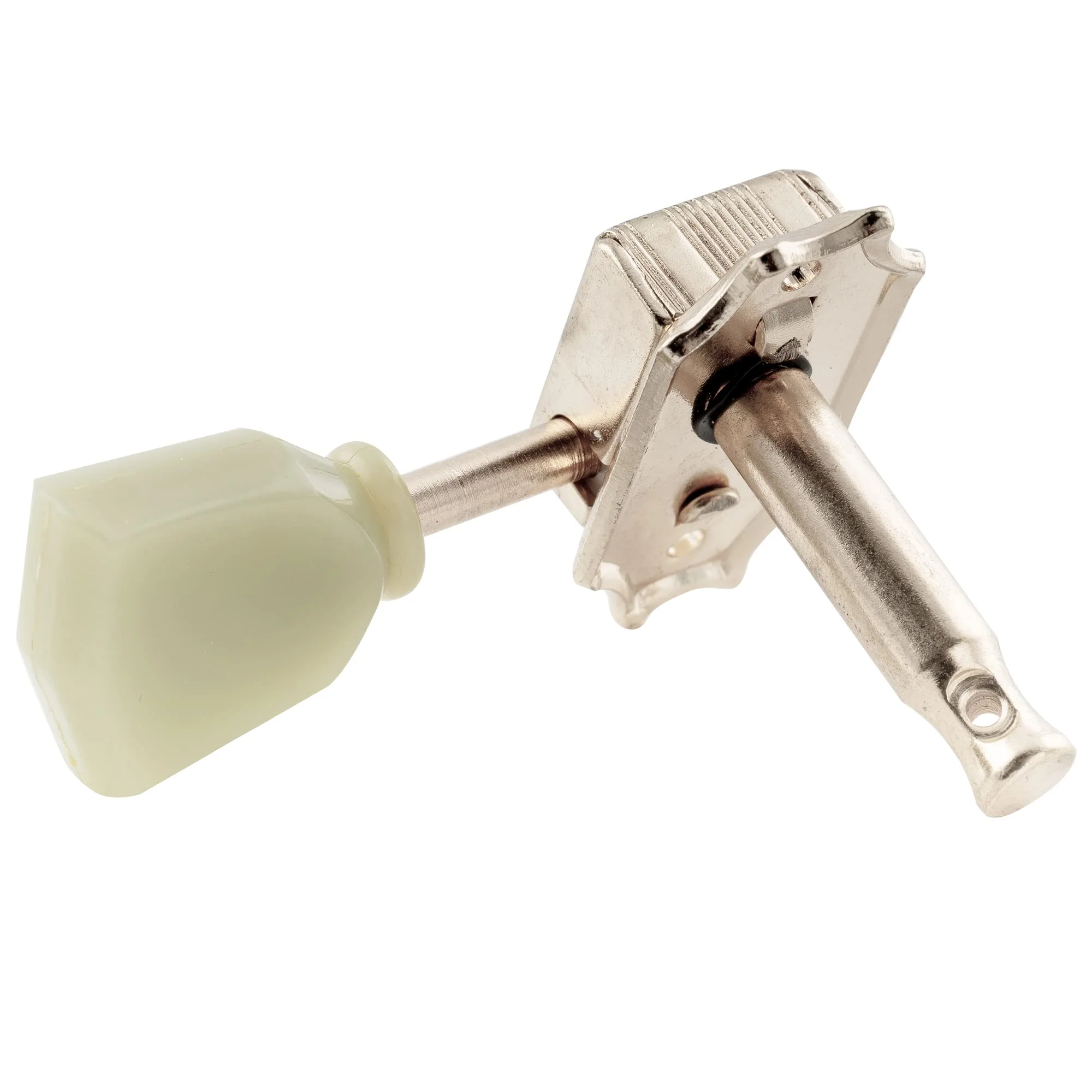 Wilkinson WJ44 3L3R Deluxe Vintage Guitar Tuners Machine Heads Tuning Pegs Keys for USA Epiphone Les Paul LP SG Electric or Acoustic Guitar, Nickel with Keystone Button - Image 4