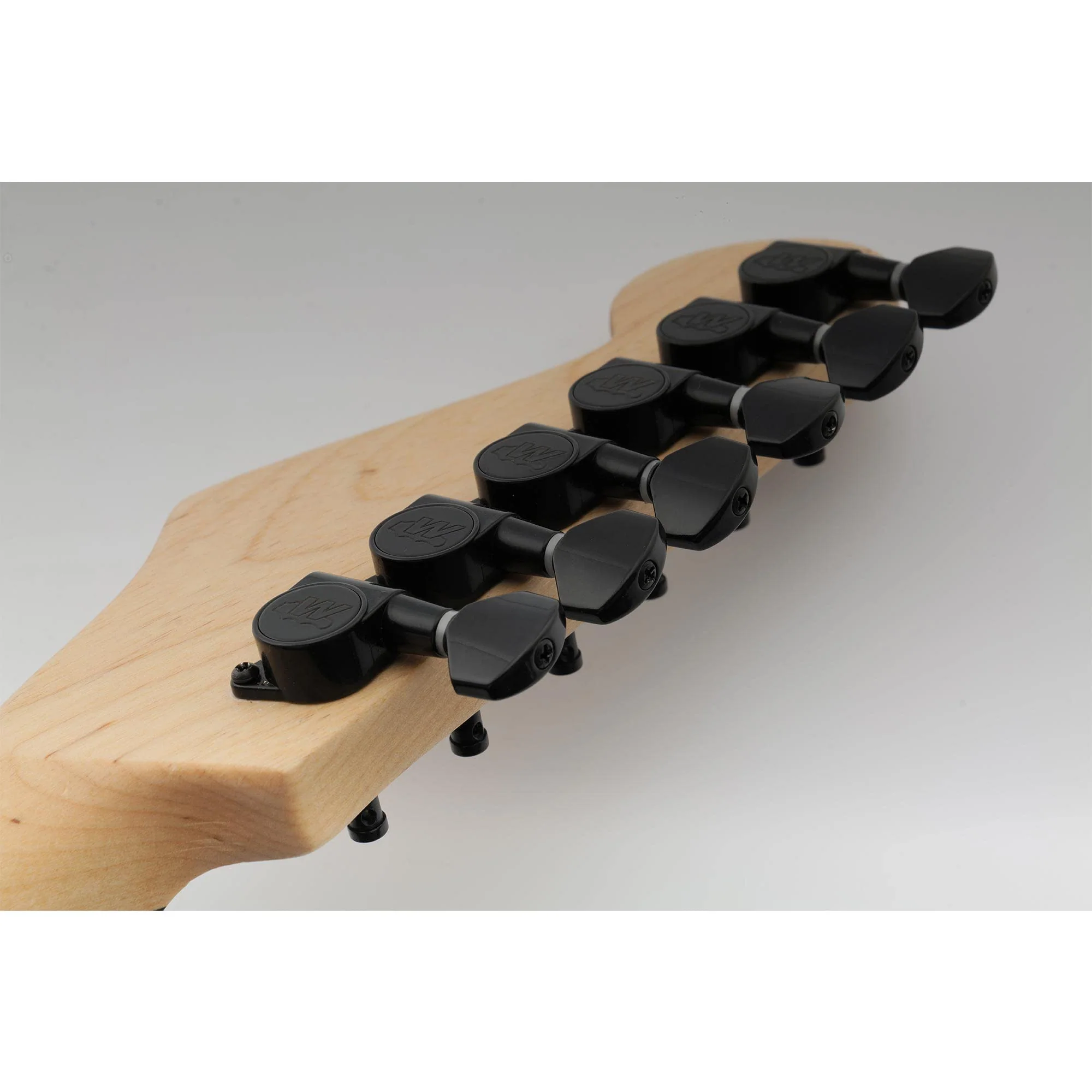 Wilkinson WJN07 6 inline EZ-LOK Guitar Tuners Machine Heads 19:1 Ratio Tuning Pegs Keys for Fender Strat Stratocaster Tele Telecaster Electric Guitar Replacement Parts, Black - Image 7