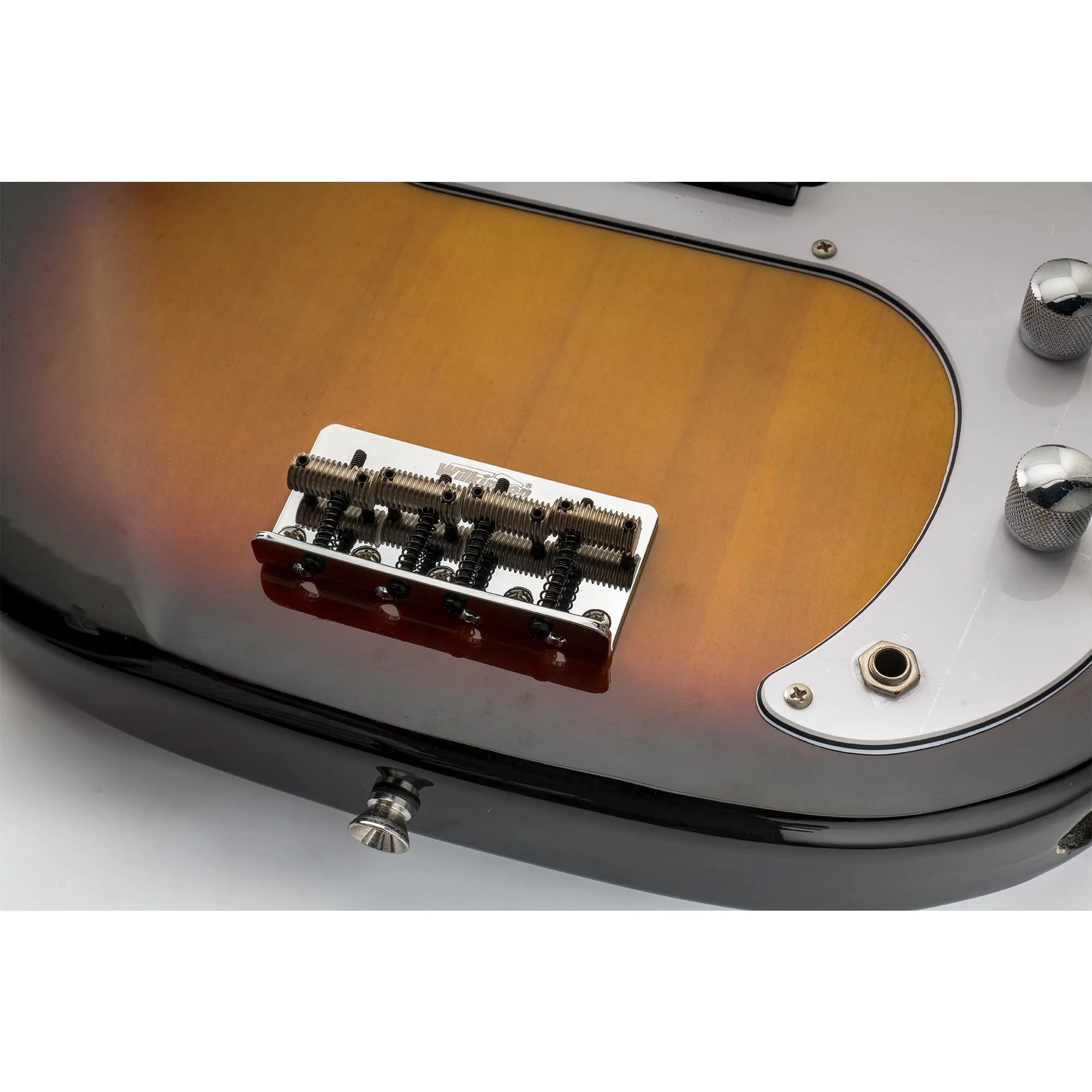 Wilkinson WOB41T 57mm (2-1/4 inch) 4-String Bass Bridge Threaded Saddles for Precision/Jazz Bass, Chrome - Image 6