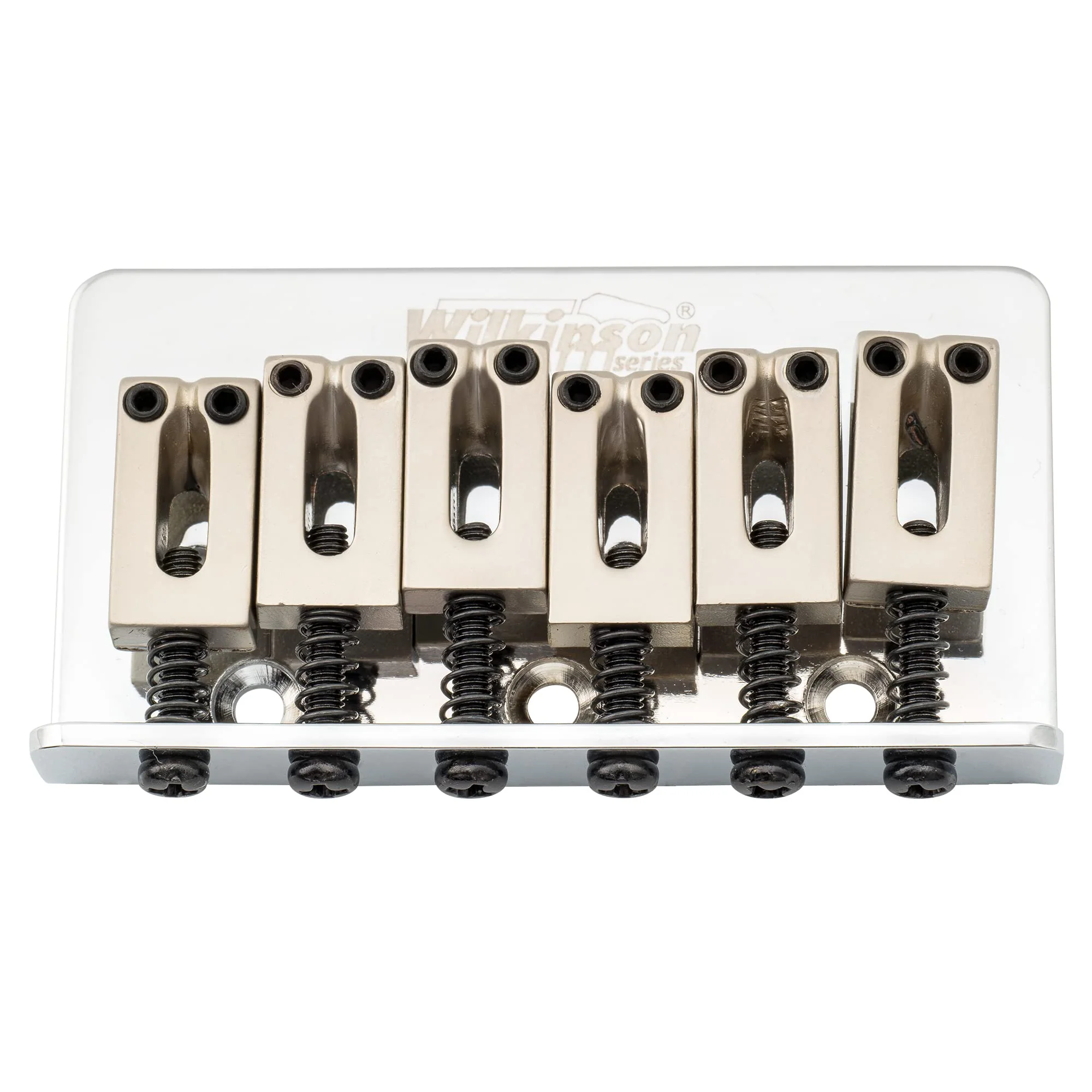 Wilkinson WOF01 52.5mm (2-1/16 inch) Hardtail Fixed Bridge for Squier/Mexico Fender Strat Electric Guitar, Chrome - Image 4