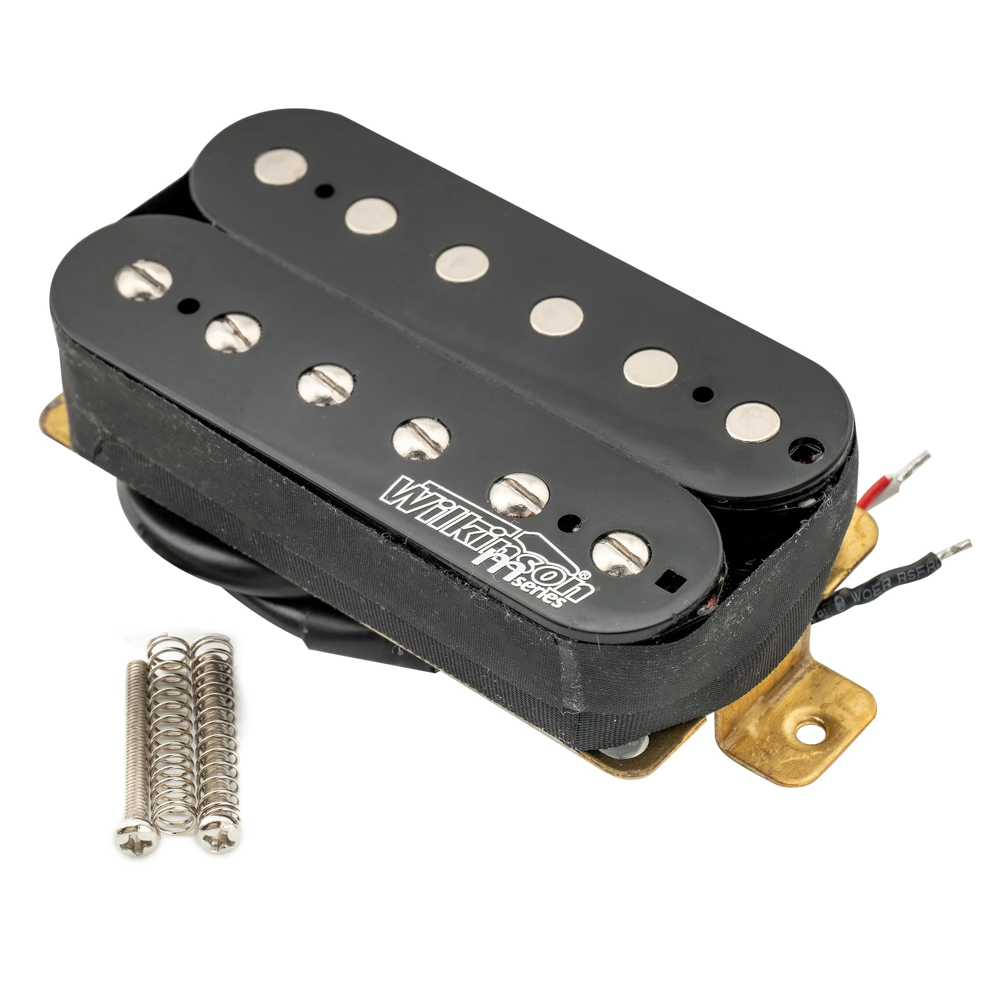 Wilkinson WOHHB Ceramic Overwound Open Style Humbucker Bridge Pickup for Electric Guitar, Black Bridge Black - Image 6