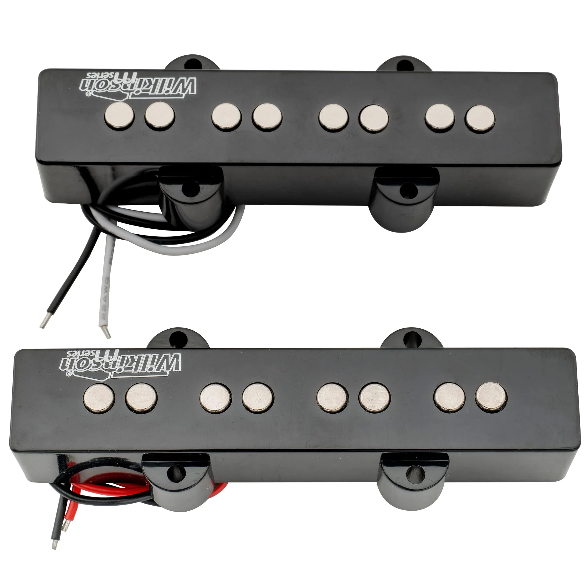 Wilkinson WOJB Vari Gauss Ceramic 4-String Jazz Bass Pickups Set for JB Style Electric Bass, Black - Image 5