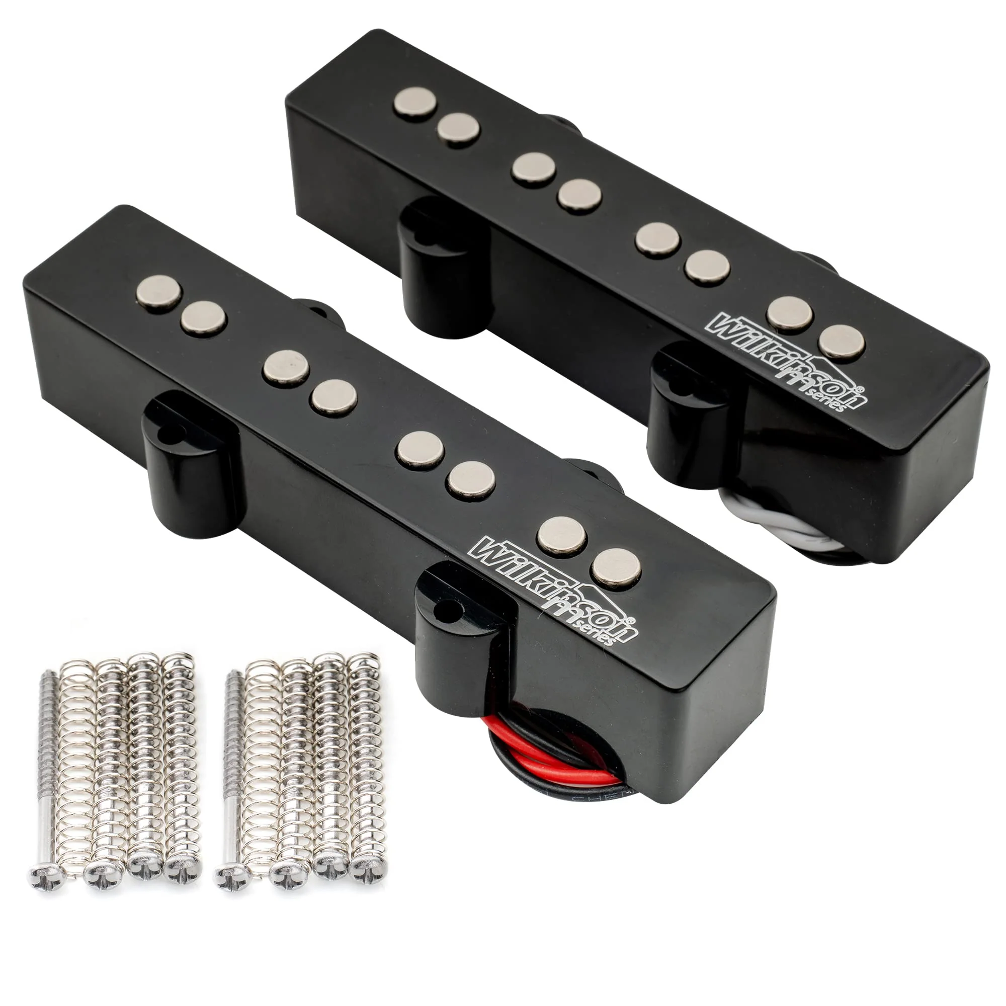 Wilkinson WOJB Vari Gauss Ceramic 4-String Jazz Bass Pickups Set for JB Style Electric Bass, Black - Image 6