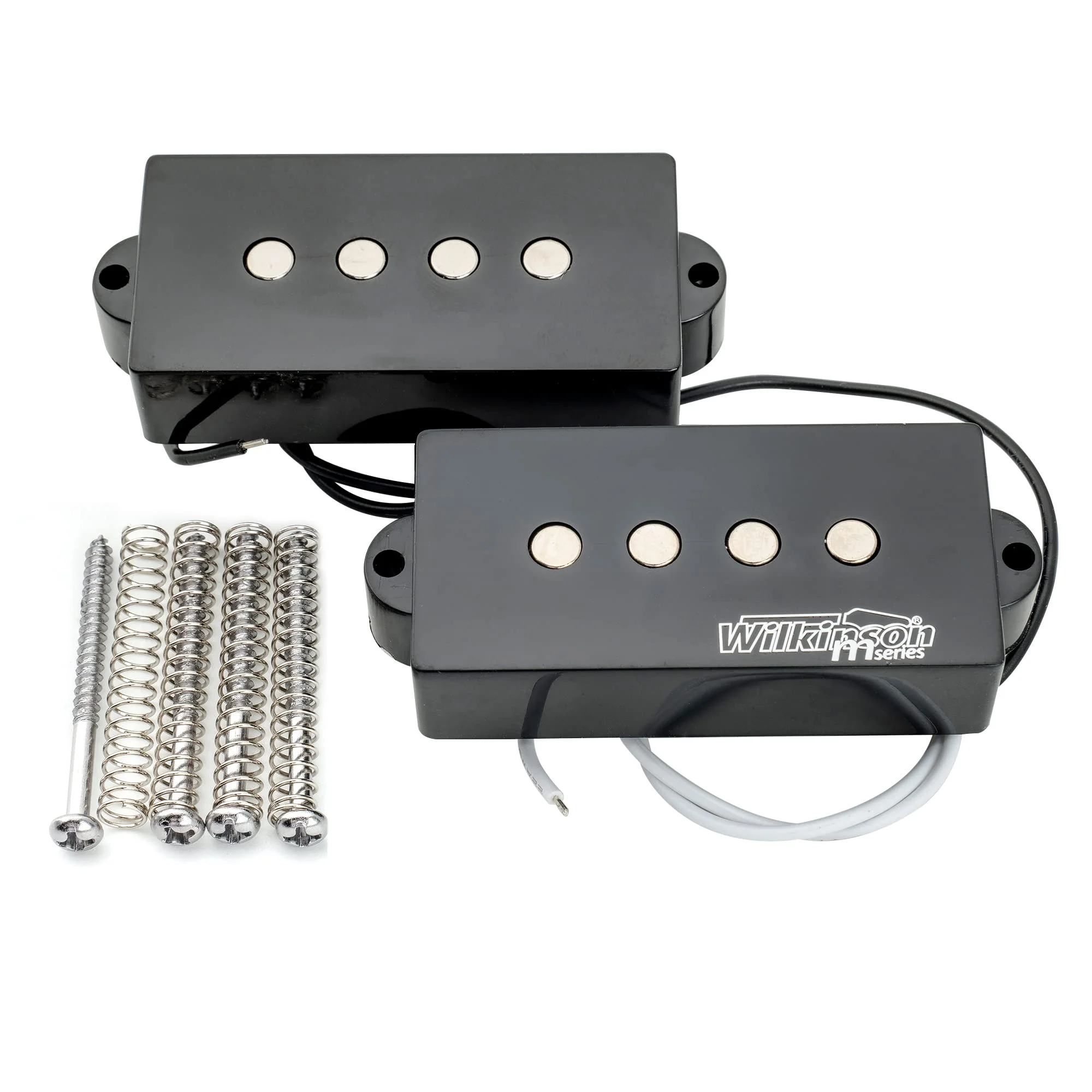 Wilkinson WOPB Vari Gauss Ceramic 4-String Precision Bass Humbucker Pickups Set for PB Style Electric Bass, Black - Image 6
