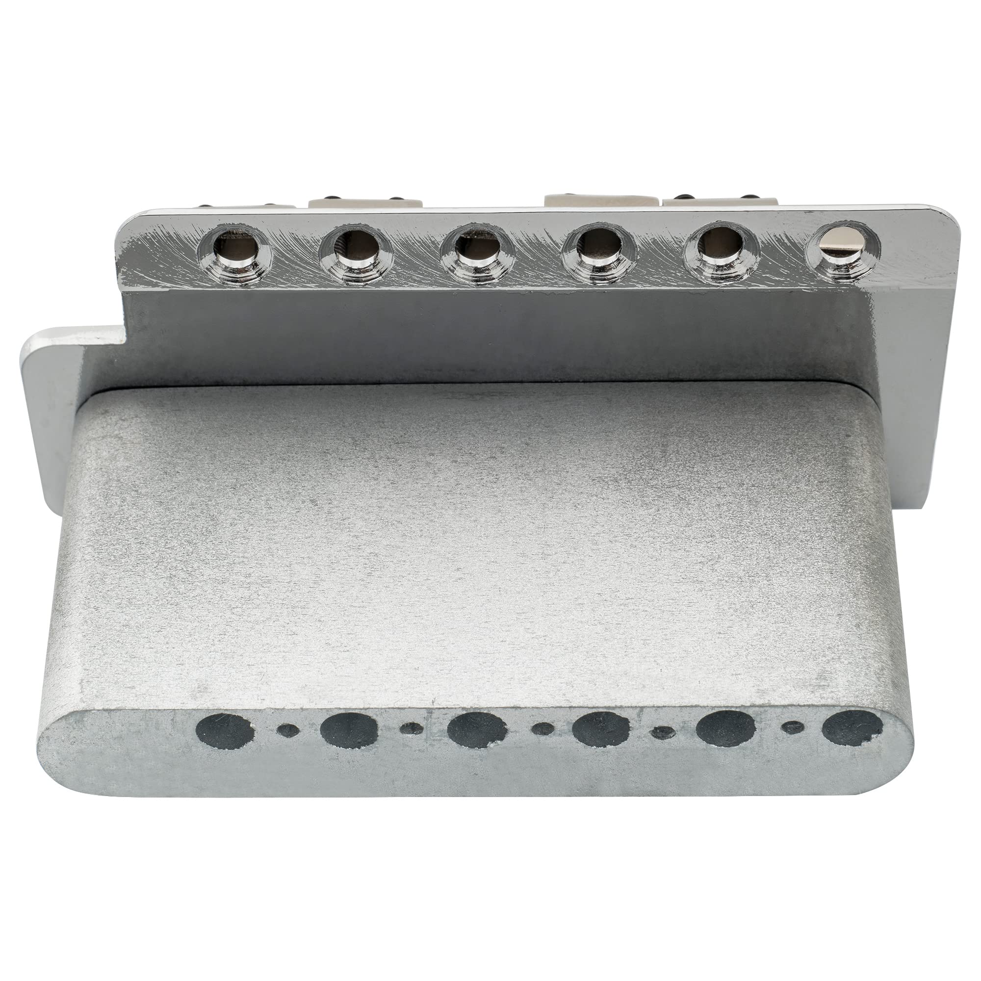 Wilkinson WOV01 52.5mm (2-1/16 inch) Vintage ST Guitar Tremolo Bridge 6-Screw Assembly with 36mm Steel Block for Fender Squier/Mexico Strat Stratocaster Electric Guitar Replacement, Chrome - Image 4