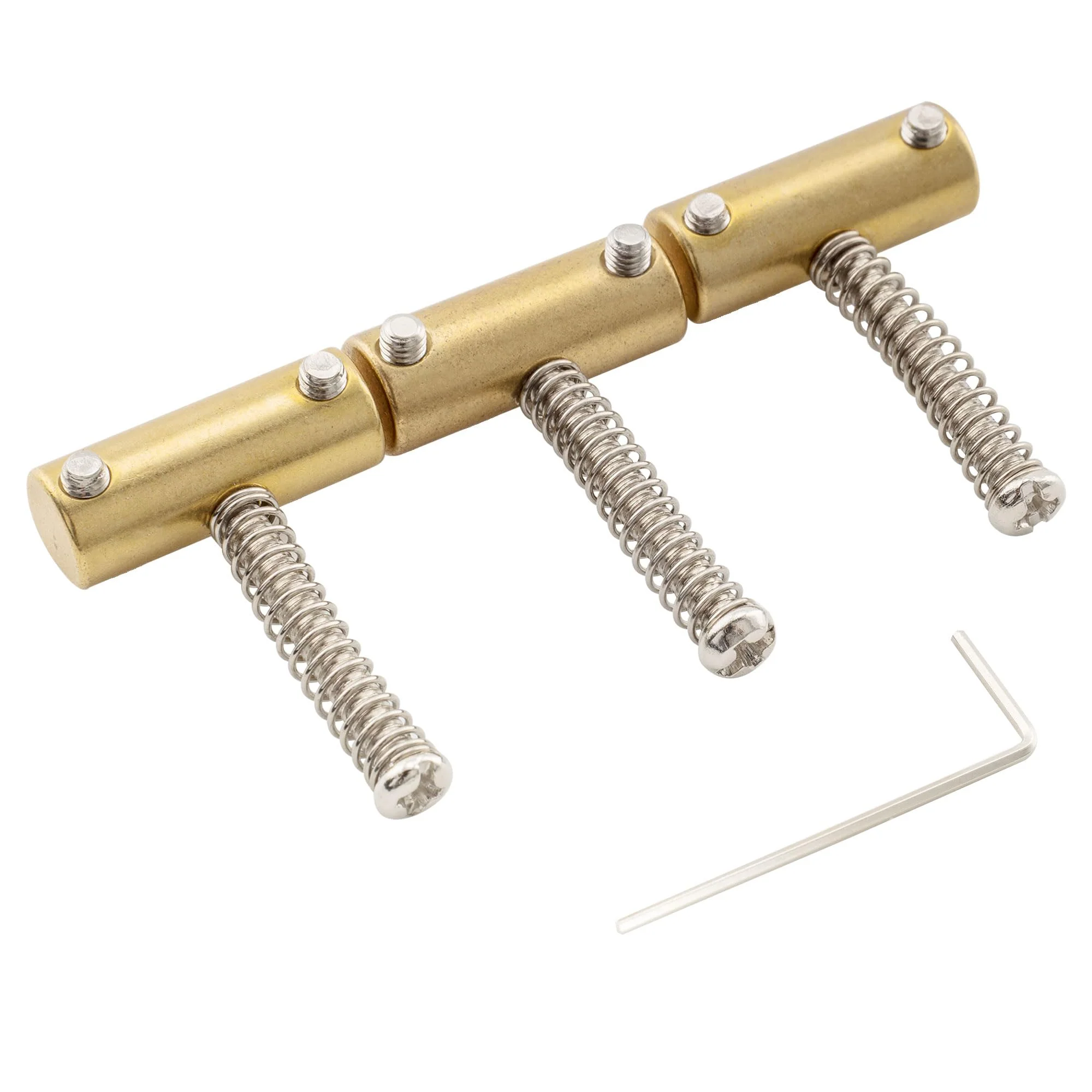 Wilkinson WTB 10.8mm Brass Compensated Guitar Telecaster Bridge Saddles Barrel-Style Saddles Set for Fender Vintage Tele Bridge Electric Guitar Replacement Parts(Set of 3) - Image 3