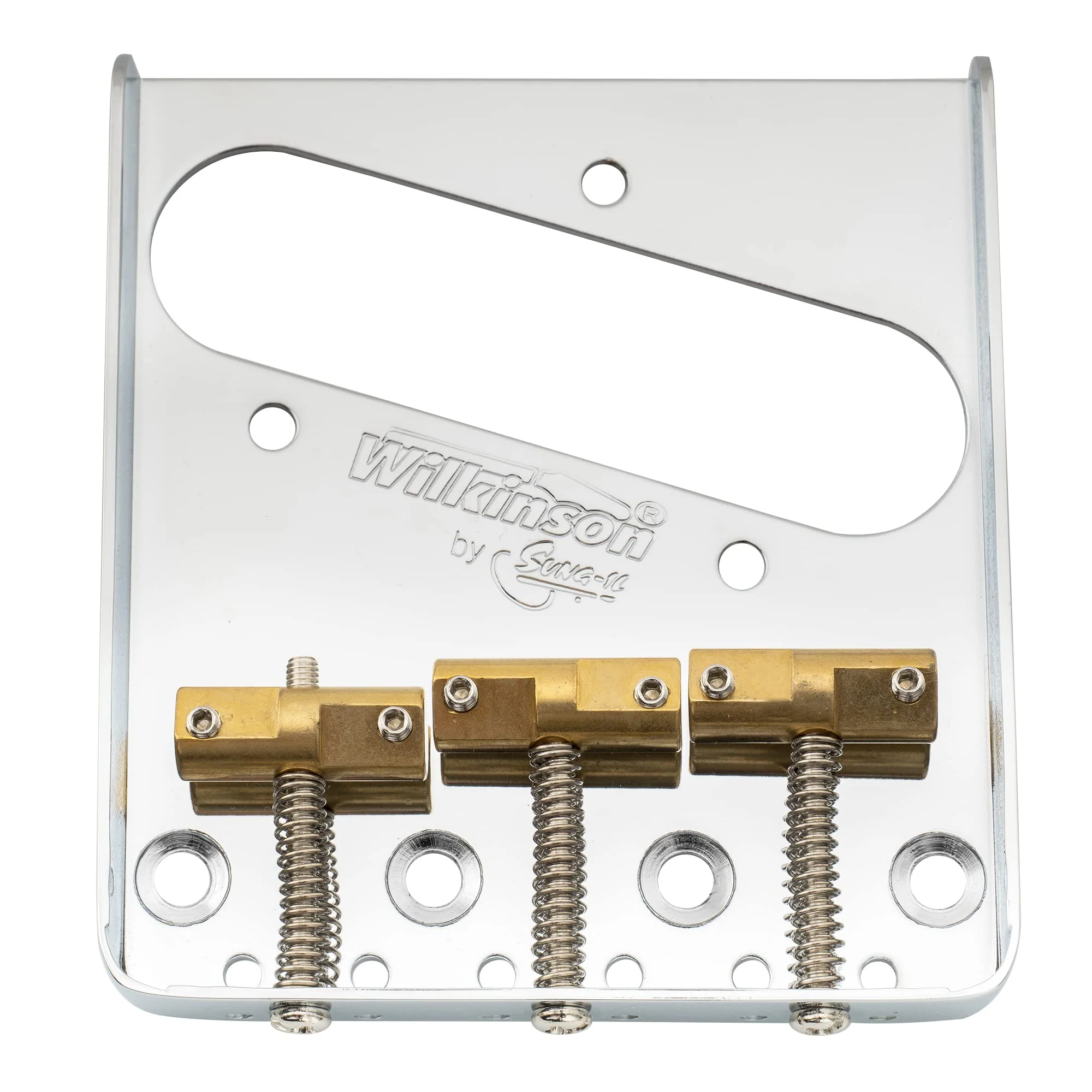 Wilkinson WTB 10.8mm Brass Compensated Guitar Telecaster Bridge Saddles Barrel-Style Saddles Set for Fender Vintage Tele Bridge Electric Guitar Replacement Parts(Set of 3) - Image 6