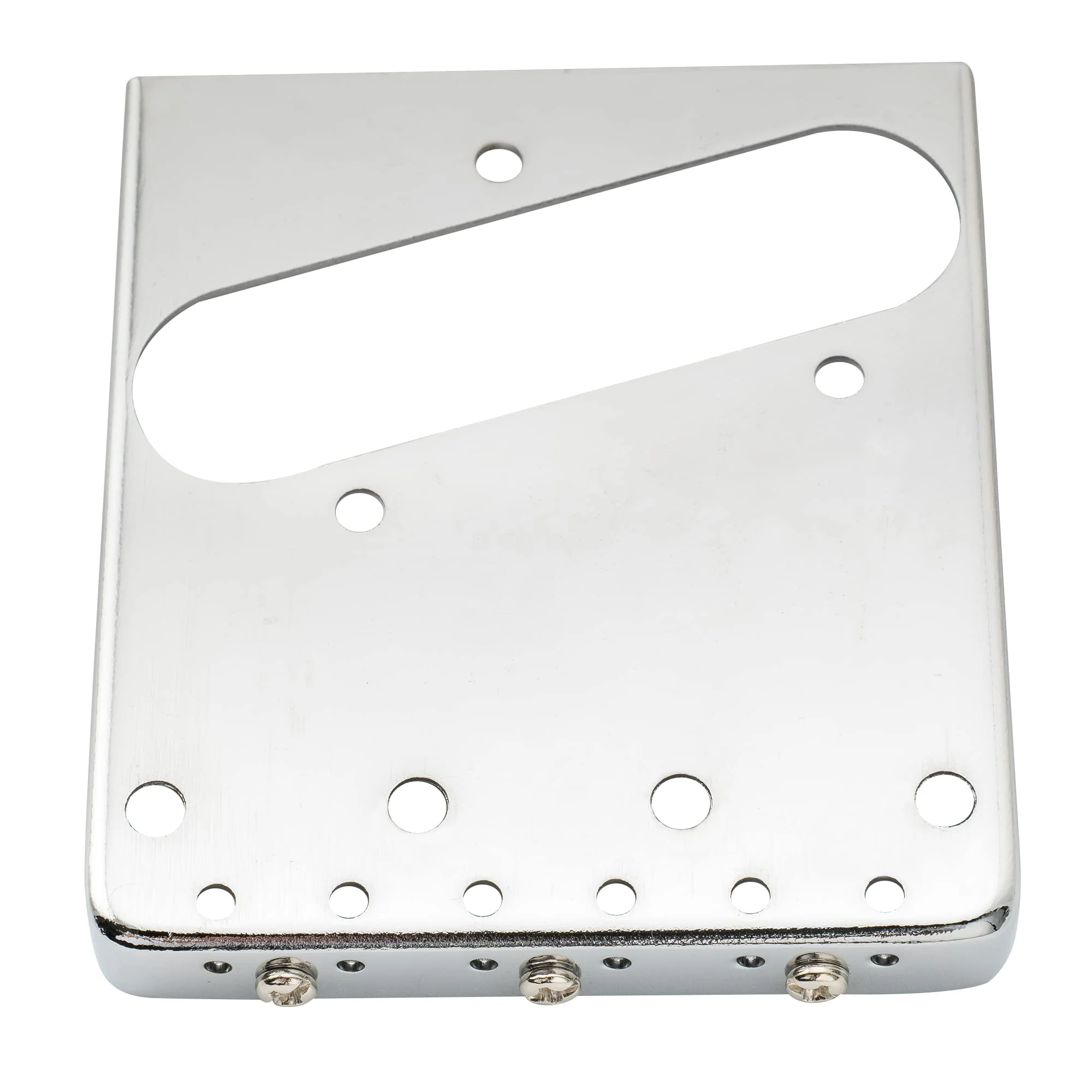 Wilkinson WTB Brass Compensated 3-Saddle Guitar Telecaster Bridge Assembly for Fender Tele Style Electric Guitar Replacement Parts, Chrome - Image 3