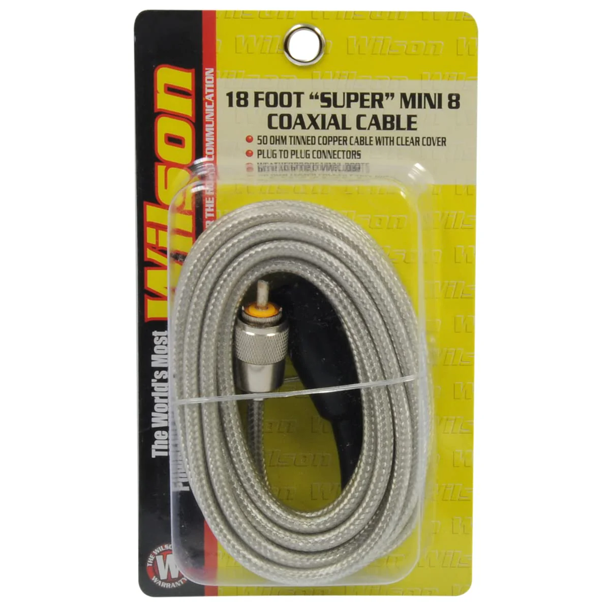 Wilson Antennas 305-820 18ft Coax Cable with PL-259 Connectors CB Antenna Mini 8 Cable, Clear - Image 3