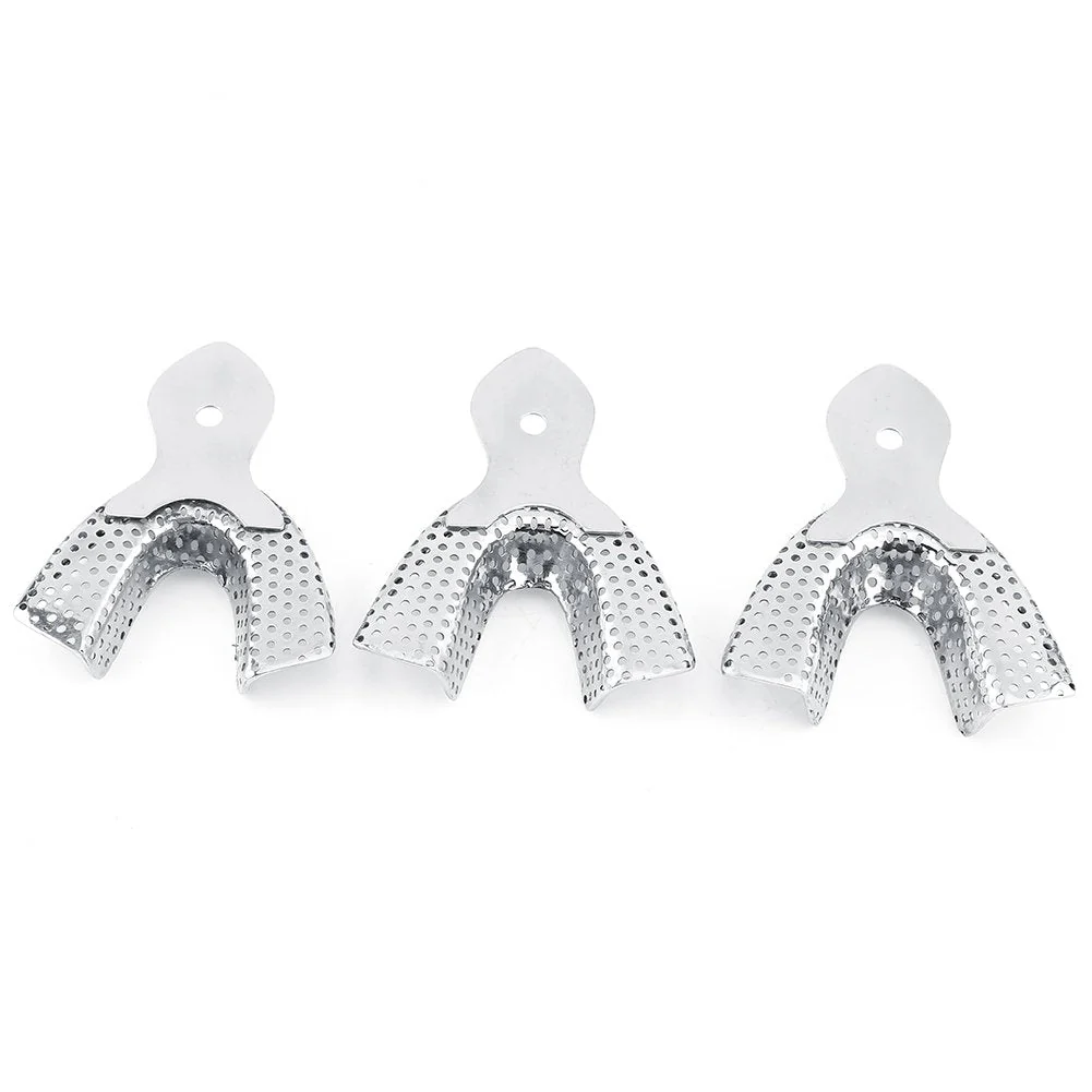 Wincal Dental Trays - 6 Pieces Stainless Steel Autoclavable Tooth Trays Impression Tray Upper & Lower Dental Trays, Dental Imprint Trays, Autoclavable Impression Tray - Image 2
