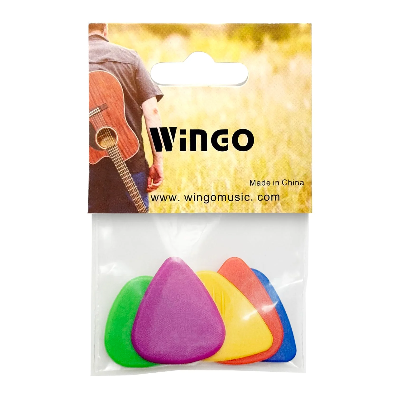 WINGO Guitar Picks with Grip Stamped, Non Slip Picks 5 Pack (073, 088, 1.0, 1.25, 1.5mm) for Acoustic Electric Guitar Bass Multicolor - Image 7