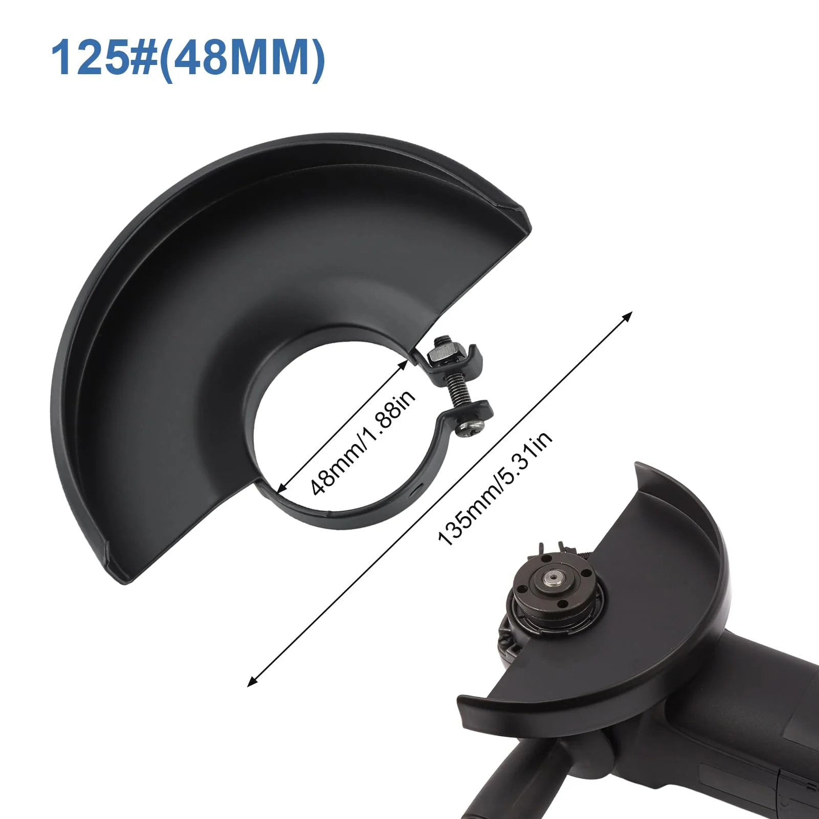 Winkelschleifer-Radabdeckung, Schutzabdeckung für Winkelschleiferscheiben Ersatz-Schutzhaube für Winkelschleifer winkelschleifer zubehör, for 125mm Angle grinder (135 x 48 mm) - Image 3