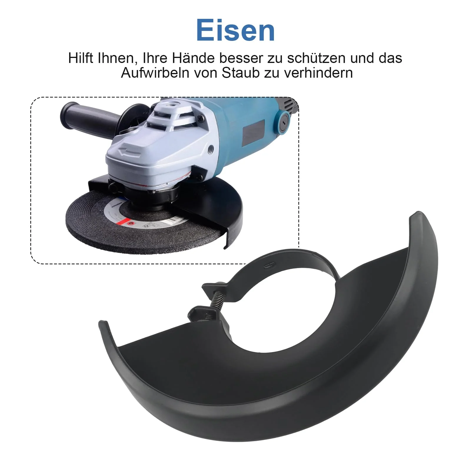 Winkelschleifer-Radabdeckung, Schutzabdeckung für Winkelschleiferscheiben Ersatz-Schutzhaube für Winkelschleifer winkelschleifer zubehör, for 125mm Angle grinder (135 x 48 mm) - Image 6