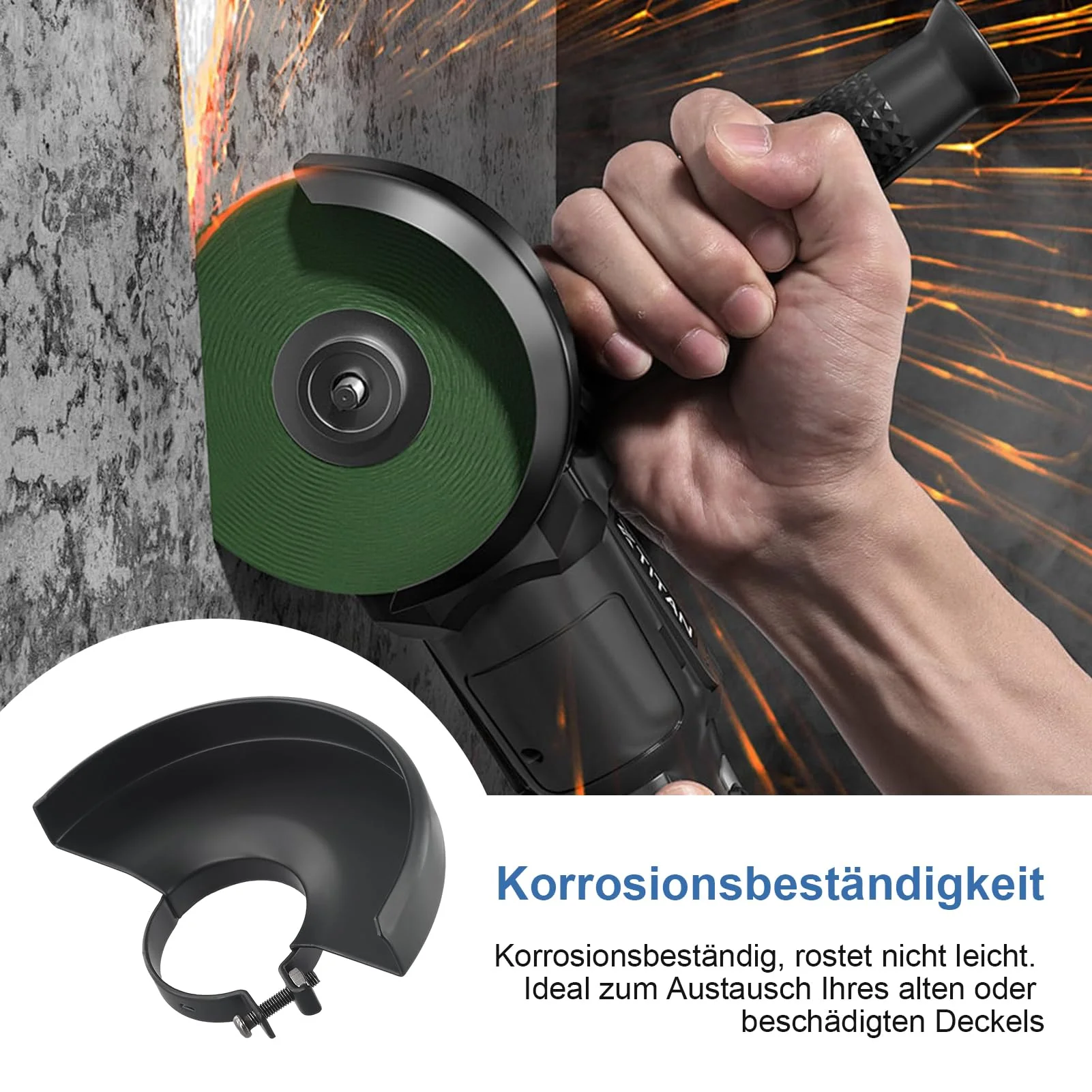 Winkelschleifer-Radabdeckung, Schutzabdeckung für Winkelschleiferscheiben Ersatz-Schutzhaube für Winkelschleifer winkelschleifer zubehör, for 125mm Angle grinder (135 x 48 mm) - Image 7