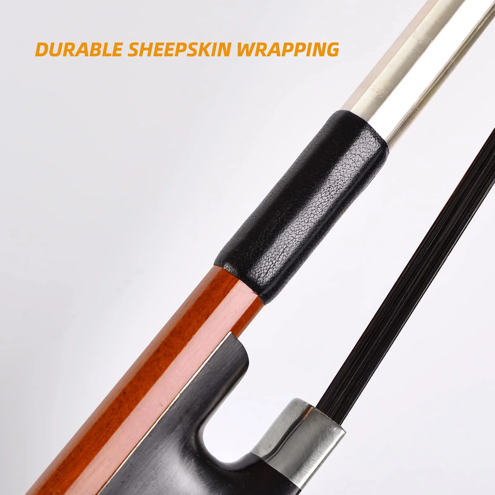 WinsterBow France Style Double Bass Bow New Black Horse Hair (France Double Bass Bow 4/4) France Double Bass Bow 4/4 - Image 2