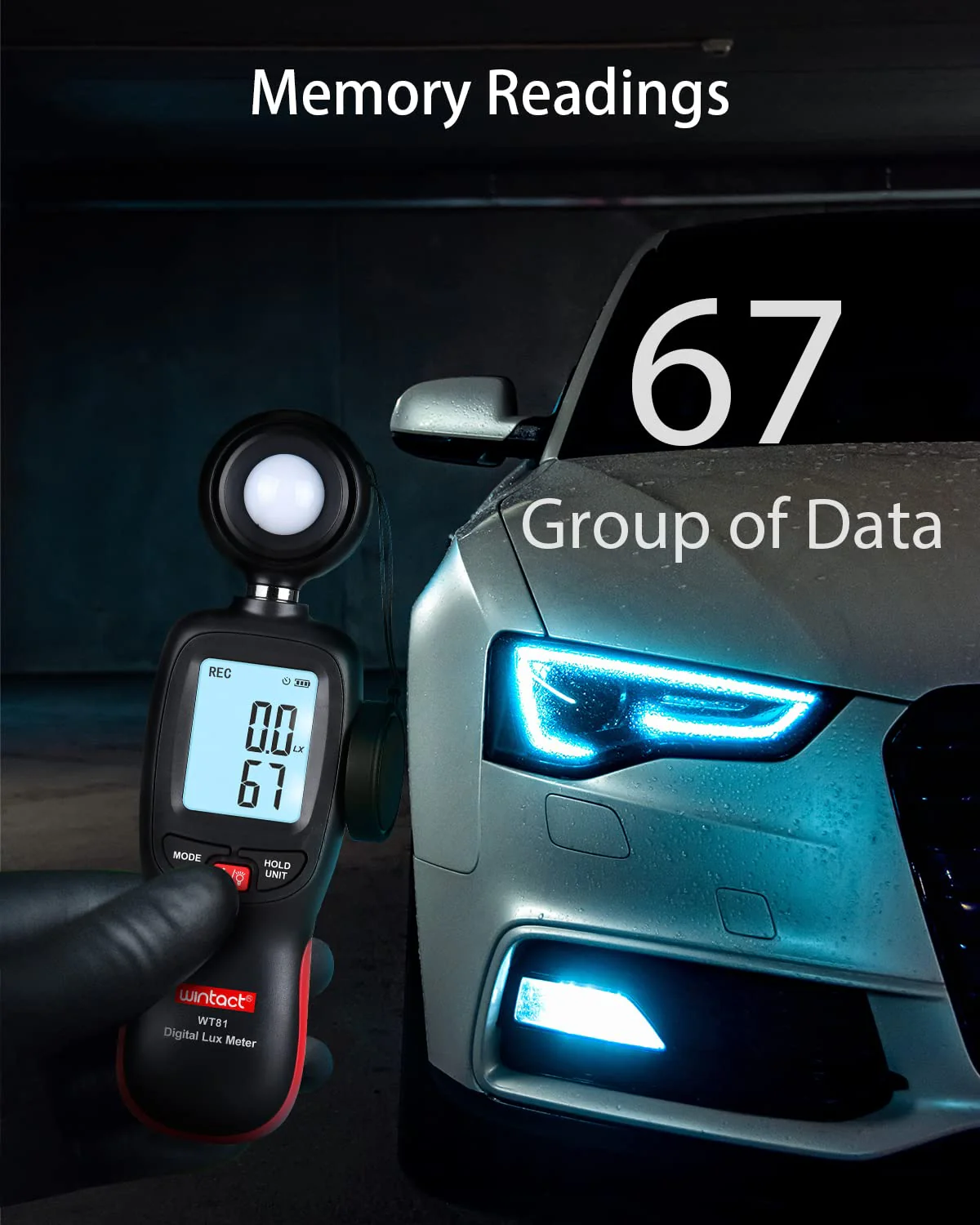Wintact Digital Illuminance Light Meter Handheld with Thermometer Ambient, Lux Meter Range up to 200,000 Lux, Photometer Light Intensity Sense Test for Garden Indoor Plants LED Grow Light, Photography - Image 4