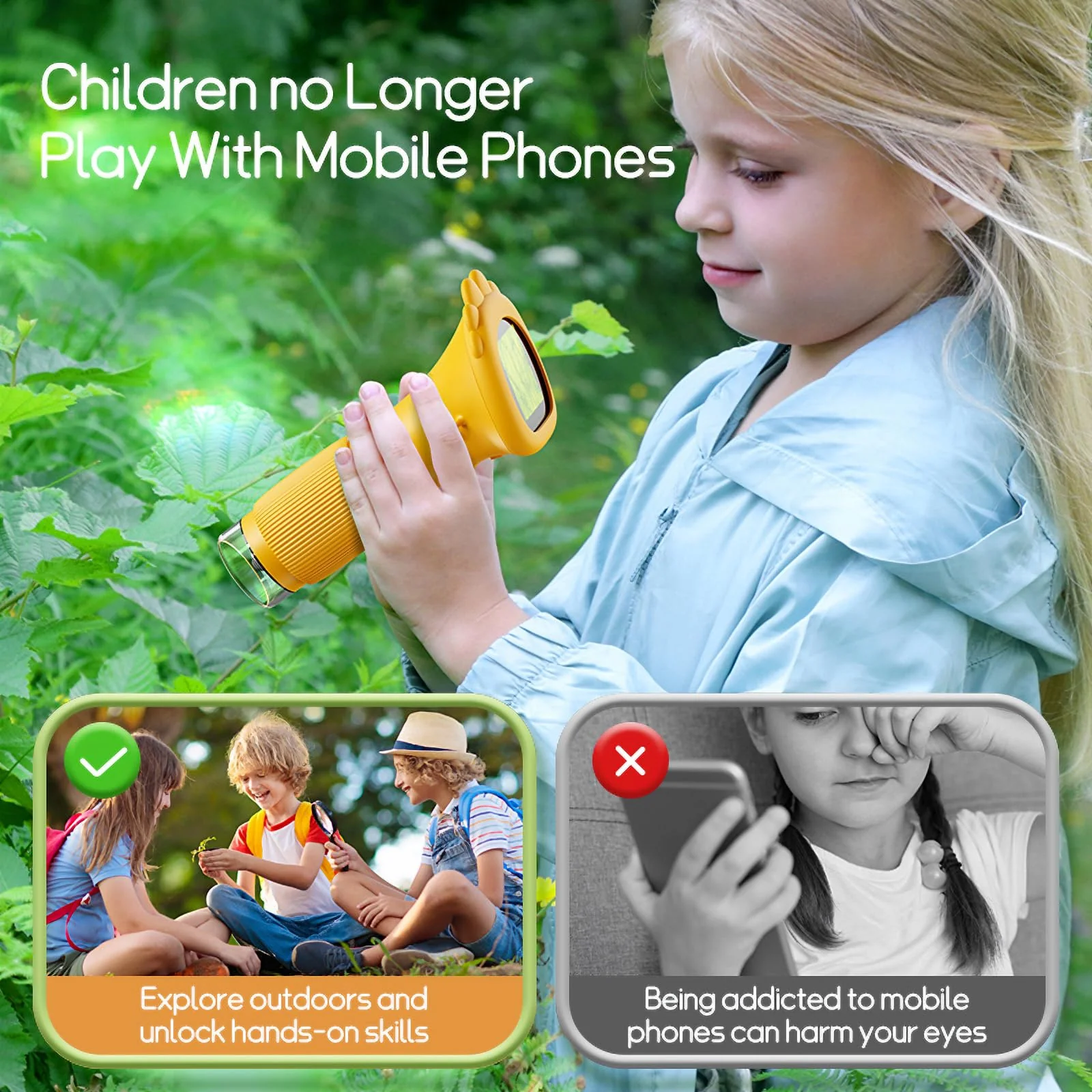WINWEND Kids Microscope Pocket Microscope -1000X Portable Microscope for Kid | Photo and Video Mini Microscopes | 2'' Digital Little Scientist Microscopes for 3-10 Age Years Old Boys Girls Toys Gifts Orange - Image 2