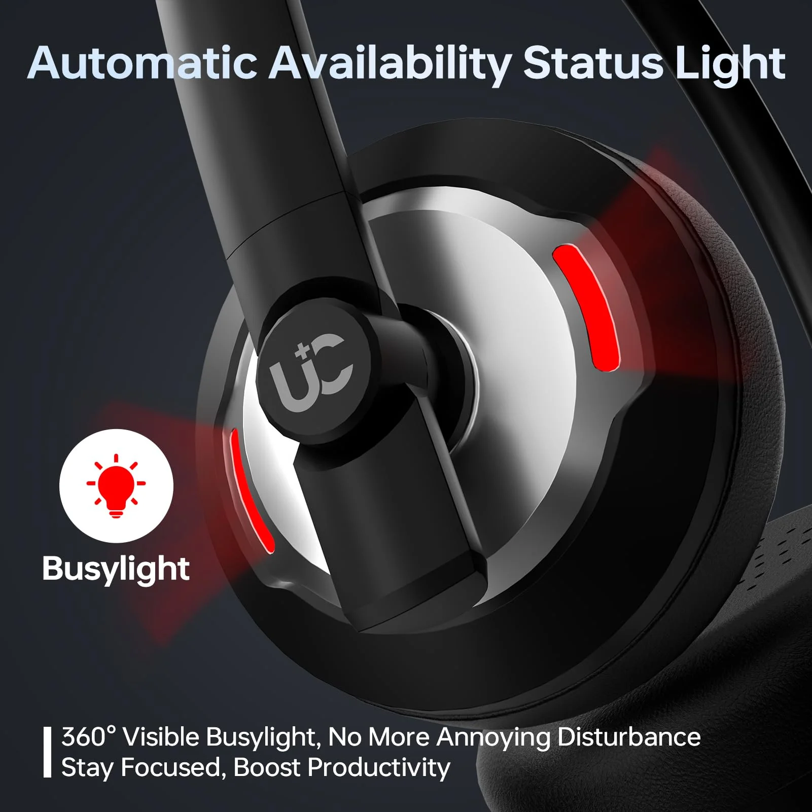 Wired Headset with Noise Canceling Mic & in-Line Control, Business Headset with Microphone for PC, USB Computer Headset for Work Call Center, Home Office, Online Classes, Teams, Zoom - Image 4