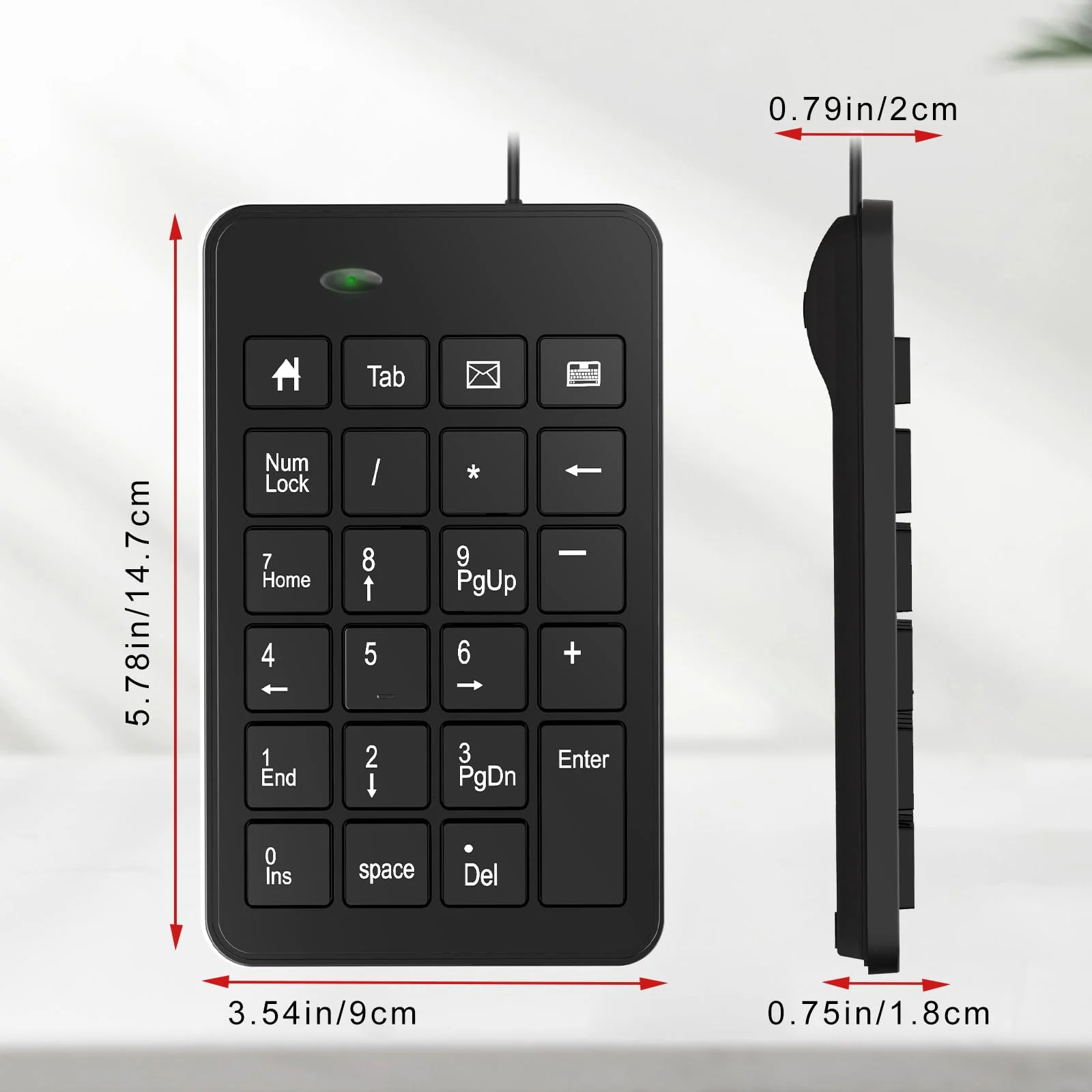 Wired USB C Number Pad - 23 Keys Type C Numeric Keypad Upgraded Version of 10 Key USB Keyboard Financial Accounting Numpad Compatible for Laptop, PC, MacBook, Notebook, Desktop,Surface Pro Wired-Typec - Image 5