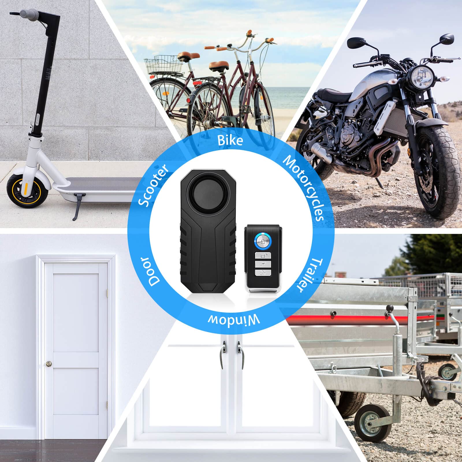 Wireless Bike Alarm with Remote, Anti-Theft Bicycle Motorcycle Alarm Wireless Security Vibration Motion Sensor Alarm, IP65 Waterproof Super Loud 113dB Alarm (2 Set) 2PK Bike Alarm - Image 6