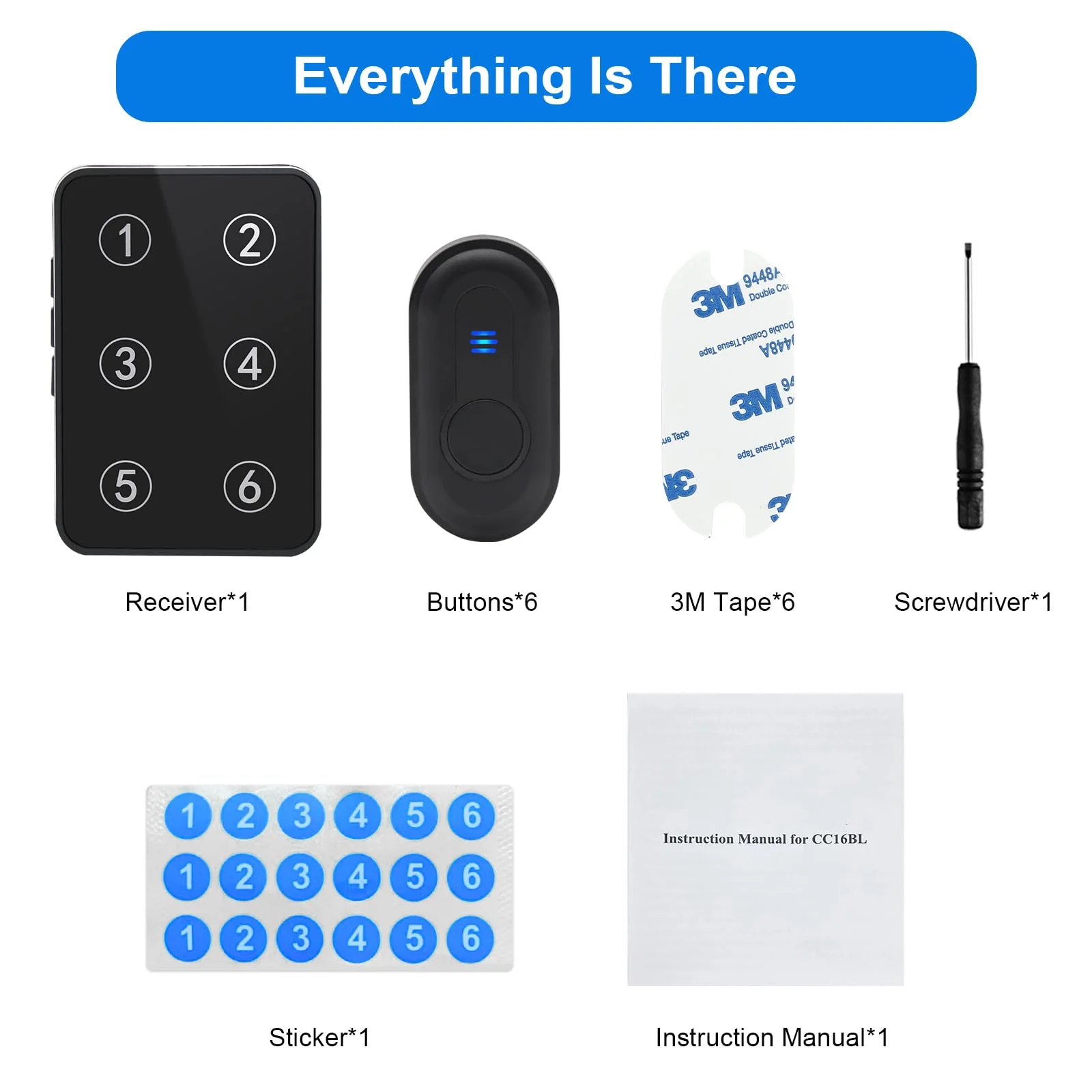Wireless Caregiver Pager Call Button Nurse Call System 500Ft Range with LED Number Display for Elderly/Patient/Disabled at Home/Hospital/Clinic(6 Waterproof Call Button & 1 Receiver) 6 call button + 1 receiver - Image 9