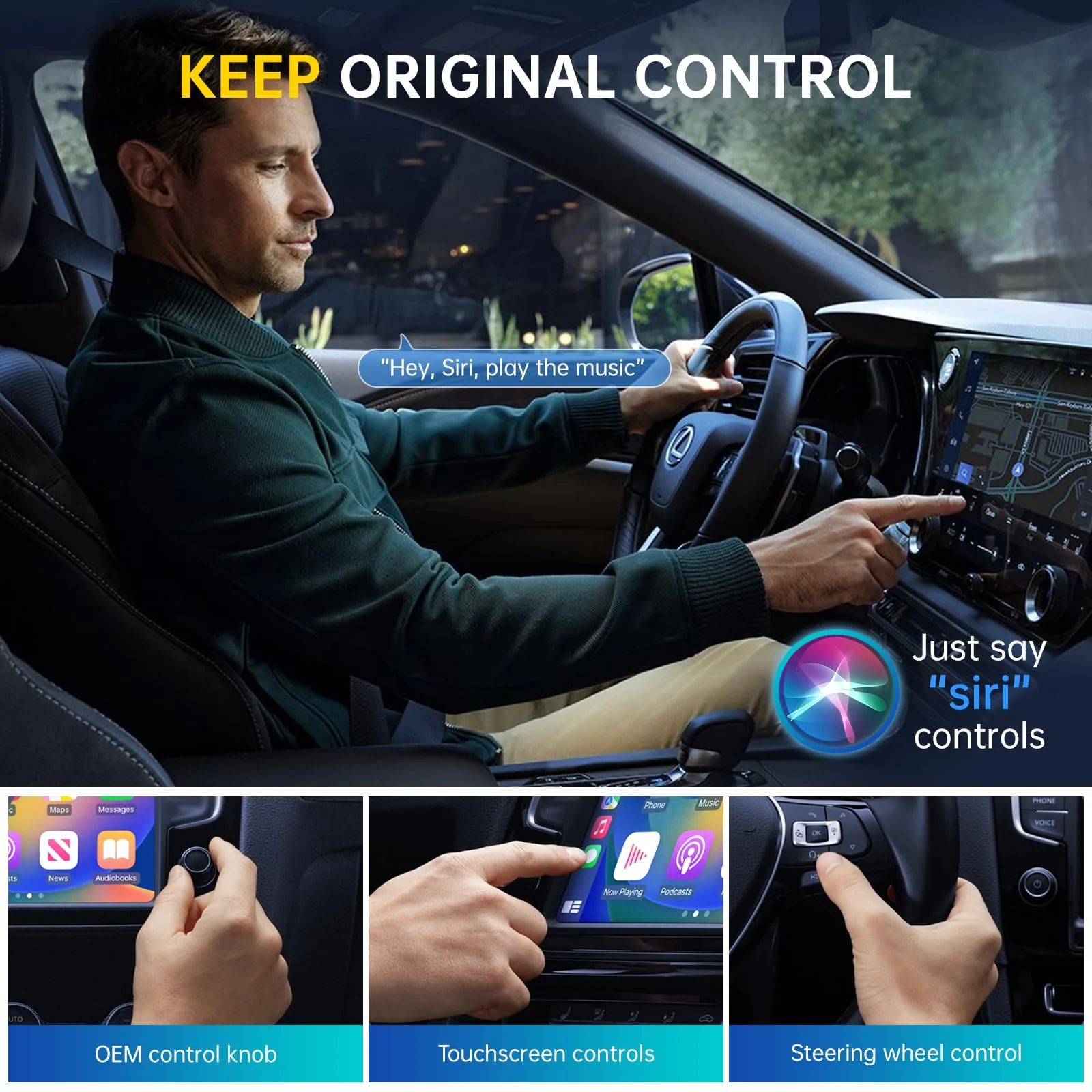 Wireless CarPlay Adapter, Convert OEM Wired to Wireless Car Play Dongle Fit for Cars 2015+ & for Apple iPhone iOS 10+, Innovative Seamless Control Plug & Play Black Gray - Image 7