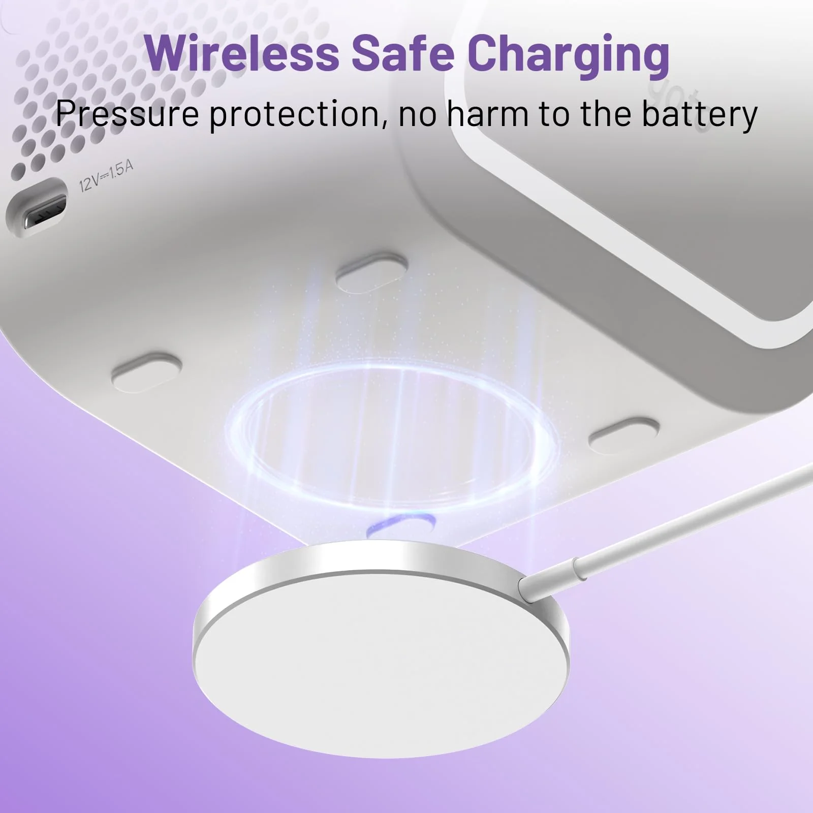 Wireless Charging Dock Metal Aluminum alloy Metarial for Yoto Player 3, Includes 4.9 Ft USB-C Cable & Charging Adapter Block, Power Dock Compatible with Yoto 3rd Gen Player for Home Travel Use - Image 5