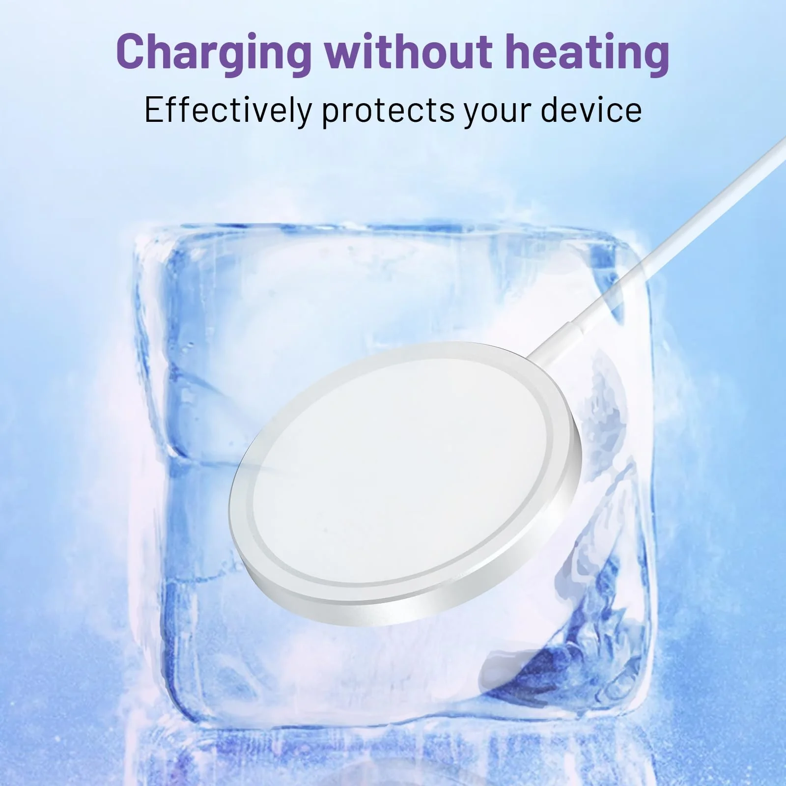 Wireless Charging Dock Metal Aluminum alloy Metarial for Yoto Player 3, Includes 4.9 Ft USB-C Cable & Charging Adapter Block, Power Dock Compatible with Yoto 3rd Gen Player for Home Travel Use - Image 6
