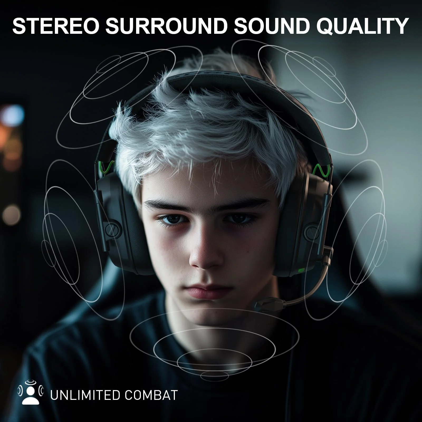 Wireless Gaming Headset for PS5, PS4, PC, Switch – 2.4GHz & Bluetooth Headphones with Mic, 20ms Low Latency, 3D Stereo Sound, ENC Noise Canceling, RGB Lighting, 50H Battery Life Graphite Black - Image 6