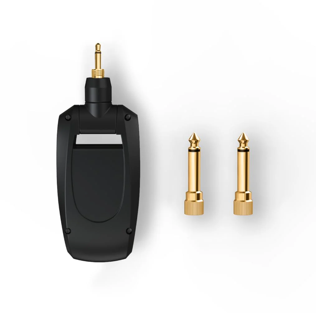 Wireless Guitar Transmitter Receiver 2.4GHz Rechargeable, 6.35mm and 3.5mm Plugs Audio Wireless Guitar System 250° Rotatable for Bass Keyboard Drums Multiple Instruments (A10 Black) - Image 4