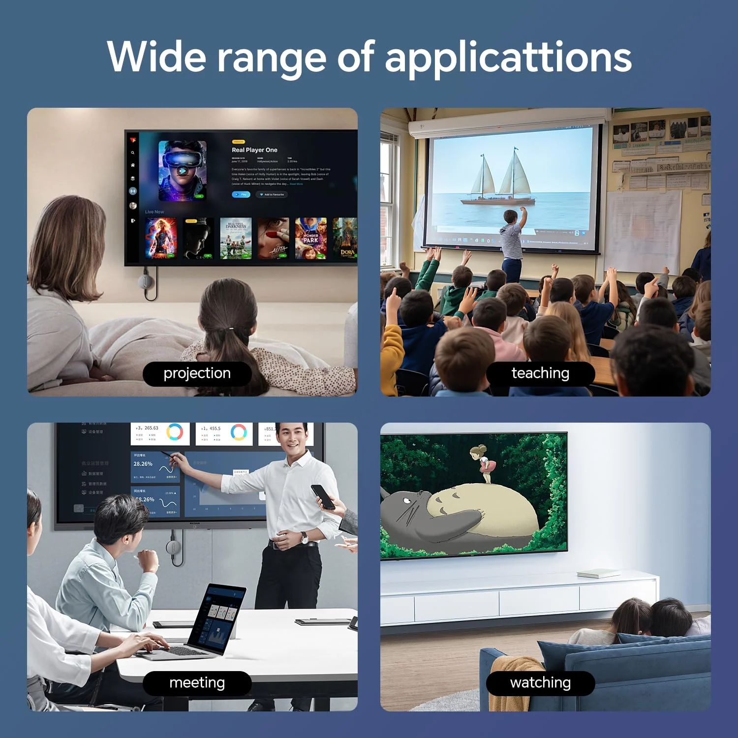 Wireless HDMI Display Dongle Adapter – Miracast Dongle, DLNA, AirPlay - Plug & Play Video/Audio Streaming from Laptop, PC, Smartphone to HDTV, Projector, Monitor - Image 7