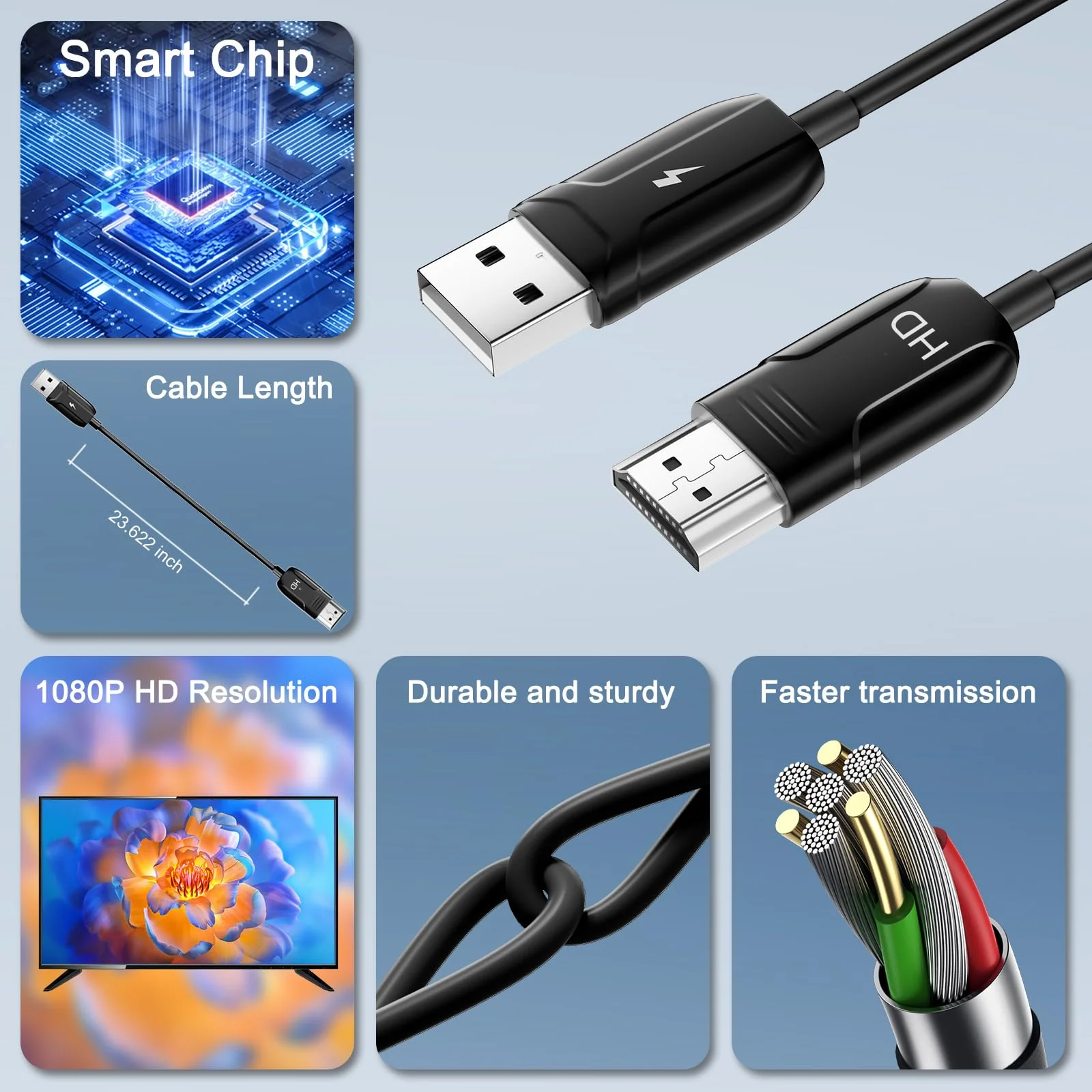 Wireless HDMI Mirroing Adapter/Cable/dongle,Streaming Stick,Wireless Display Adapter Extender Streaming Video/Audio to TV/Projector/Monitor,Suitable for iPhone/iPad/MacBook/Smartphone/Notebook Black - Image 8