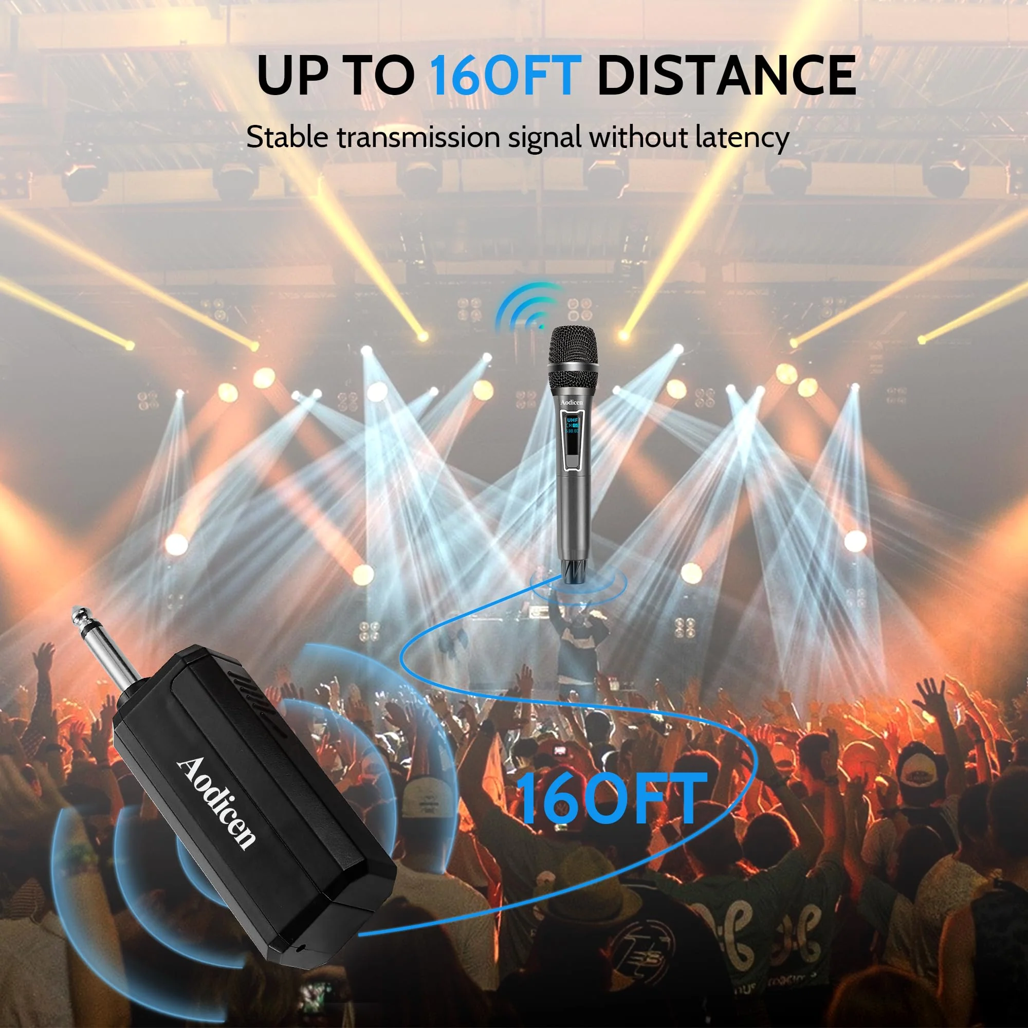 Wireless Karaoke Microphone - Plug & Play Handheld Mic System with Receiver for Smart TV, Singing, Parties (Black, 2 Mic) Black - Image 6