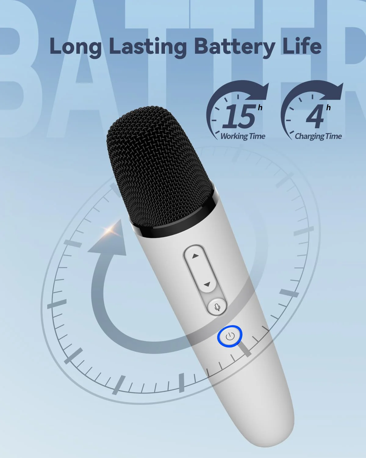 Wireless Karaoke Microphones with 8 Joy Tune Effects, Handheld Rechargeable Single Mic with 3.5mm AUX Receiver, Car Karaoke Micphone with Portable Storage Bag for Cars, Speaker, Phones (Not for Tesla) - Image 6