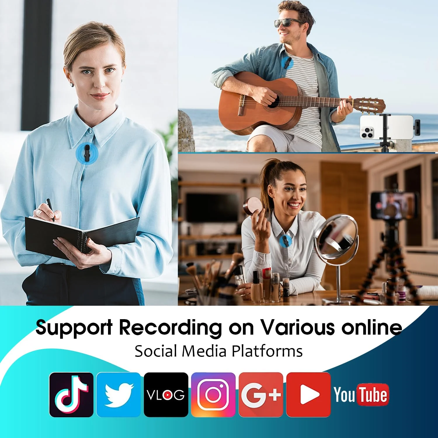 Wireless Lavalier Lapel Microphone for iPhone 15/Android/Computer - Bluetooth Mini Phone Mic for Video Recording, Clip-on USB C Microphones for YouTube Tiktok Podcast Vlog & Livestream USB C for iPhone 15 - Image 7
