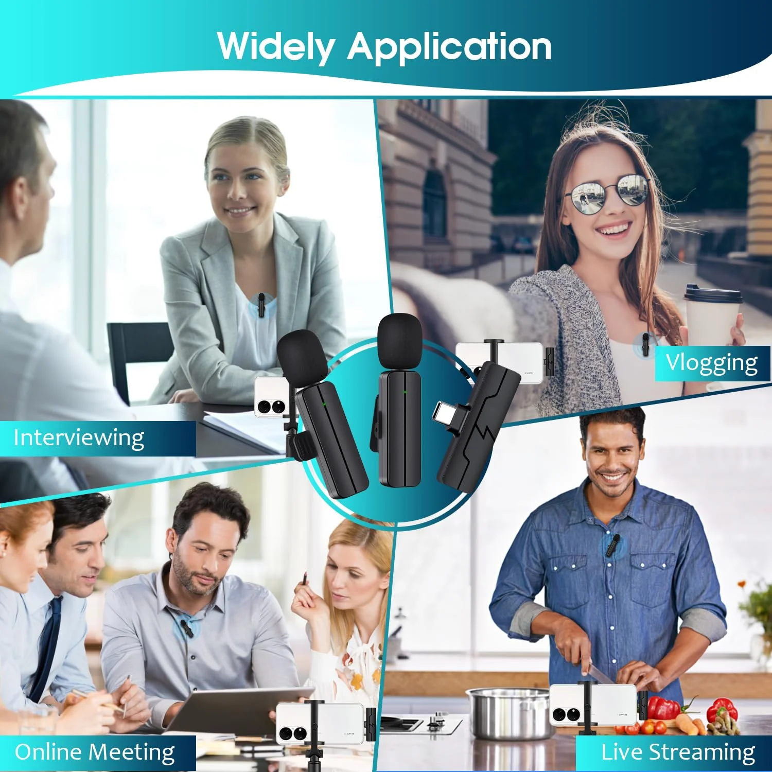 Wireless Lavalier Lapel Microphone for iPhone 15/Android/Computer - Bluetooth Mini Phone Mic for Video Recording, Clip-on USB C Microphones for YouTube Tiktok Podcast Vlog & Livestream USB C for iPhone 15 - Image 8