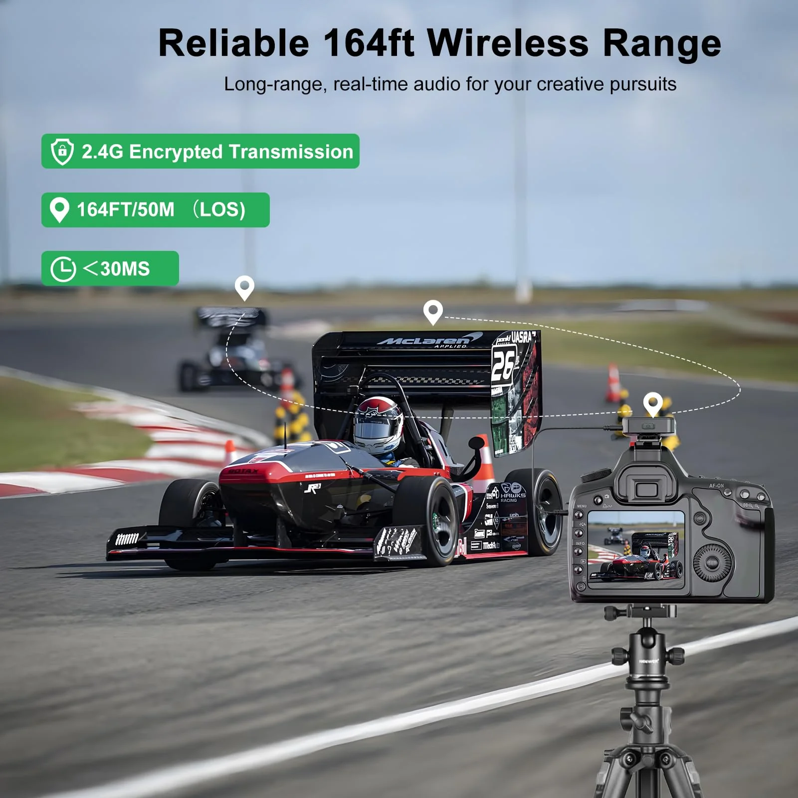 Wireless Lavalier Microphone for iPhone 16/15/14,Android,Camera,ipad and Laptop,Small iPhone Mic for Video Recording,TikTok,Noise Cancelling,48KHz/24Bit,10H Battery Life-K63 - Image 7