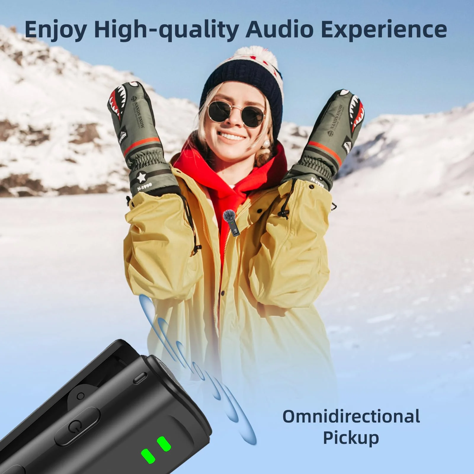 Wireless Lavalier Microphone for iPhone 16 - USB C Phone Microphone for Video Recording with Noise Reduction Mini Mics 35H Charging Case 75FT Transmission Black TX-DM10B - Image 7