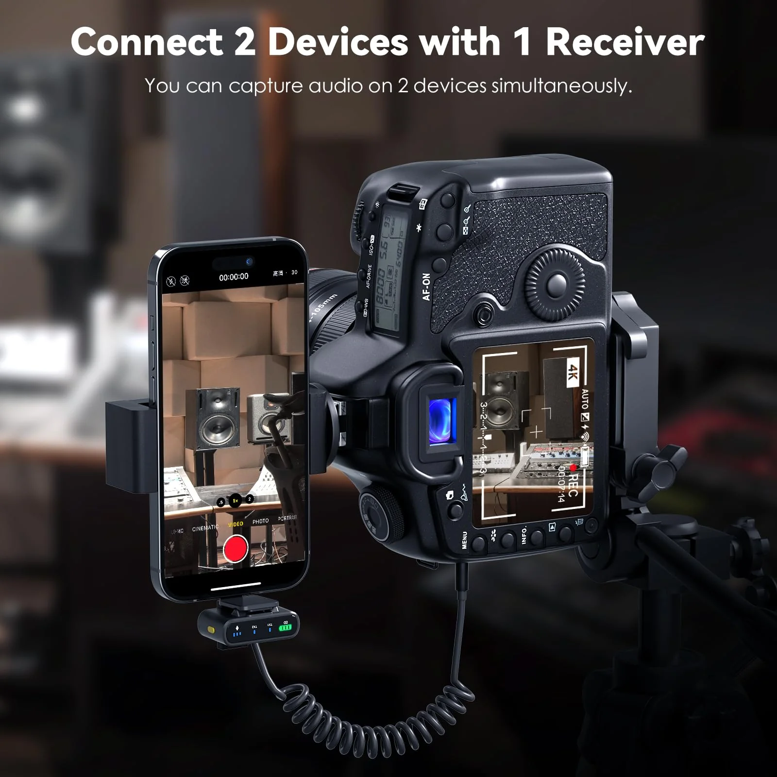 Wireless Lavalier Microphone for iPhone/Android/Camera/PC/Laptop, Lightning/USB-C/Plug Mini Lapel Microphone Wireless, Hi-Fi Audio, Noise Cancellation for Video Recording, Streaming - Black Combo - Image 2