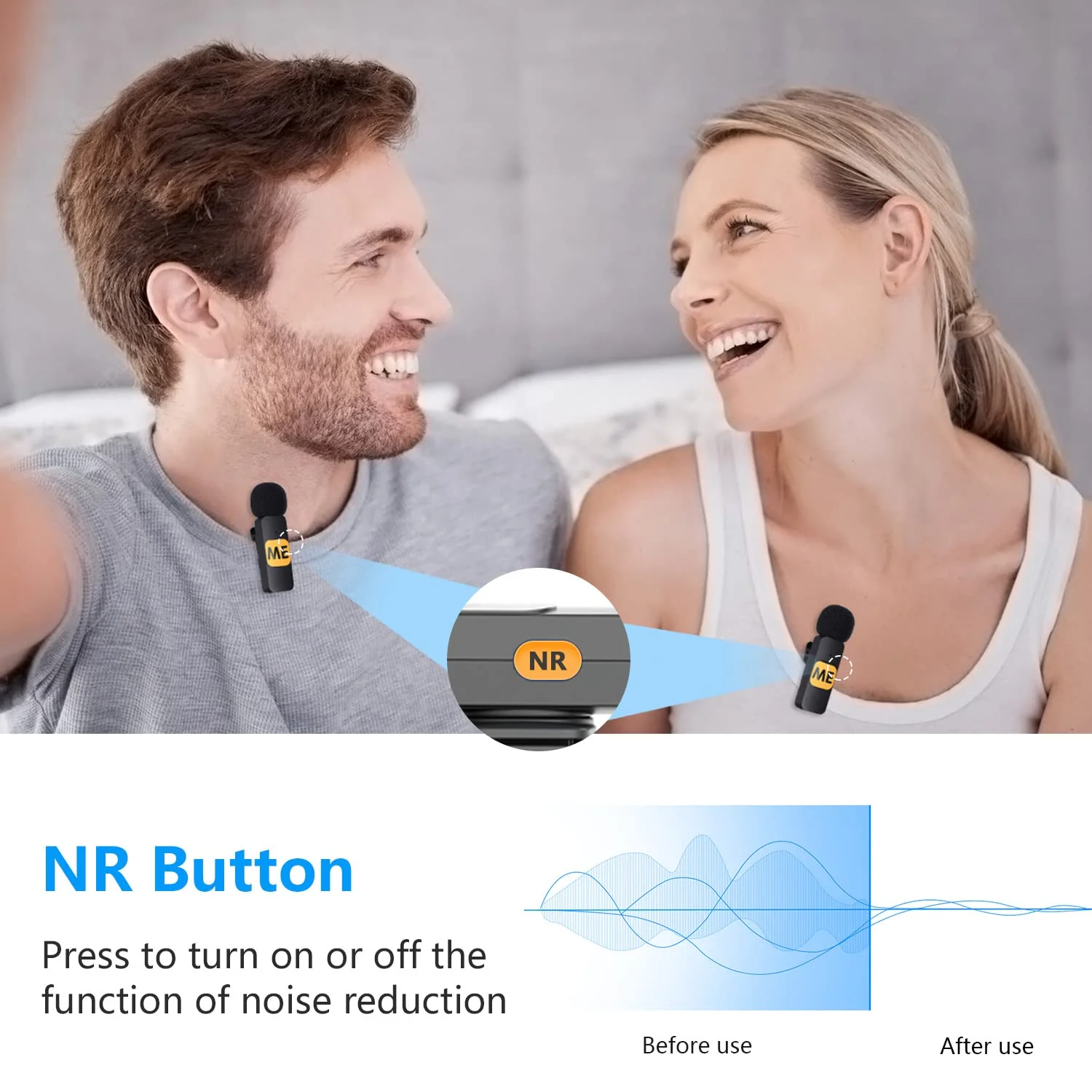 Wireless Lavalier Microphone for iPhone iPad Plug Play Lightning Microphones Mini Noise Cancellation Cordless Clip on Lapel Mic for Video Recording Interview Vlogging YouTube Live Streaming ME MIC-S2 - Image 2