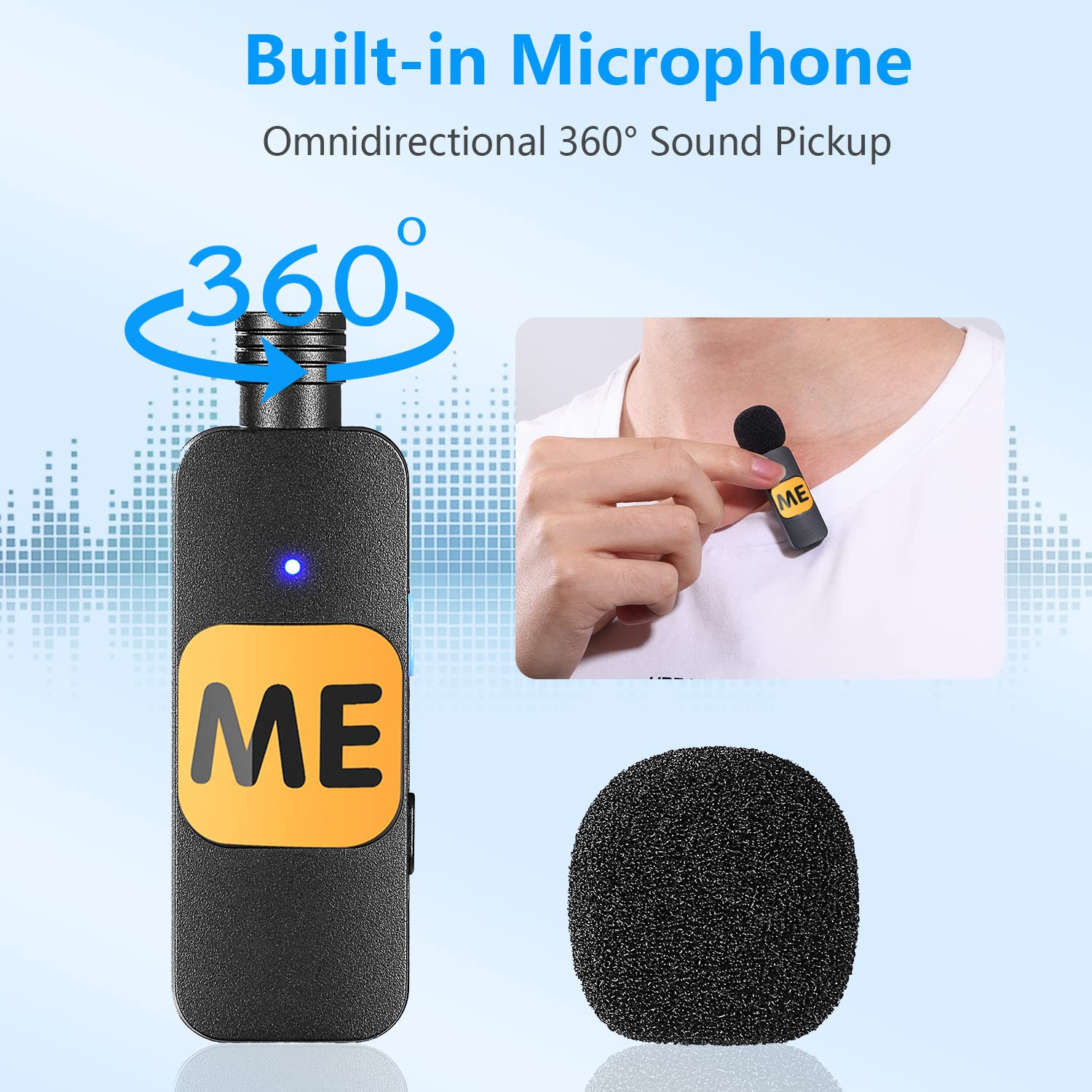 Wireless Lavalier Microphone for iPhone iPad Plug Play Lightning Microphones Mini Noise Cancellation Cordless Clip on Lapel Mic for Video Recording Interview Vlogging YouTube Live Streaming ME MIC-S2 - Image 4
