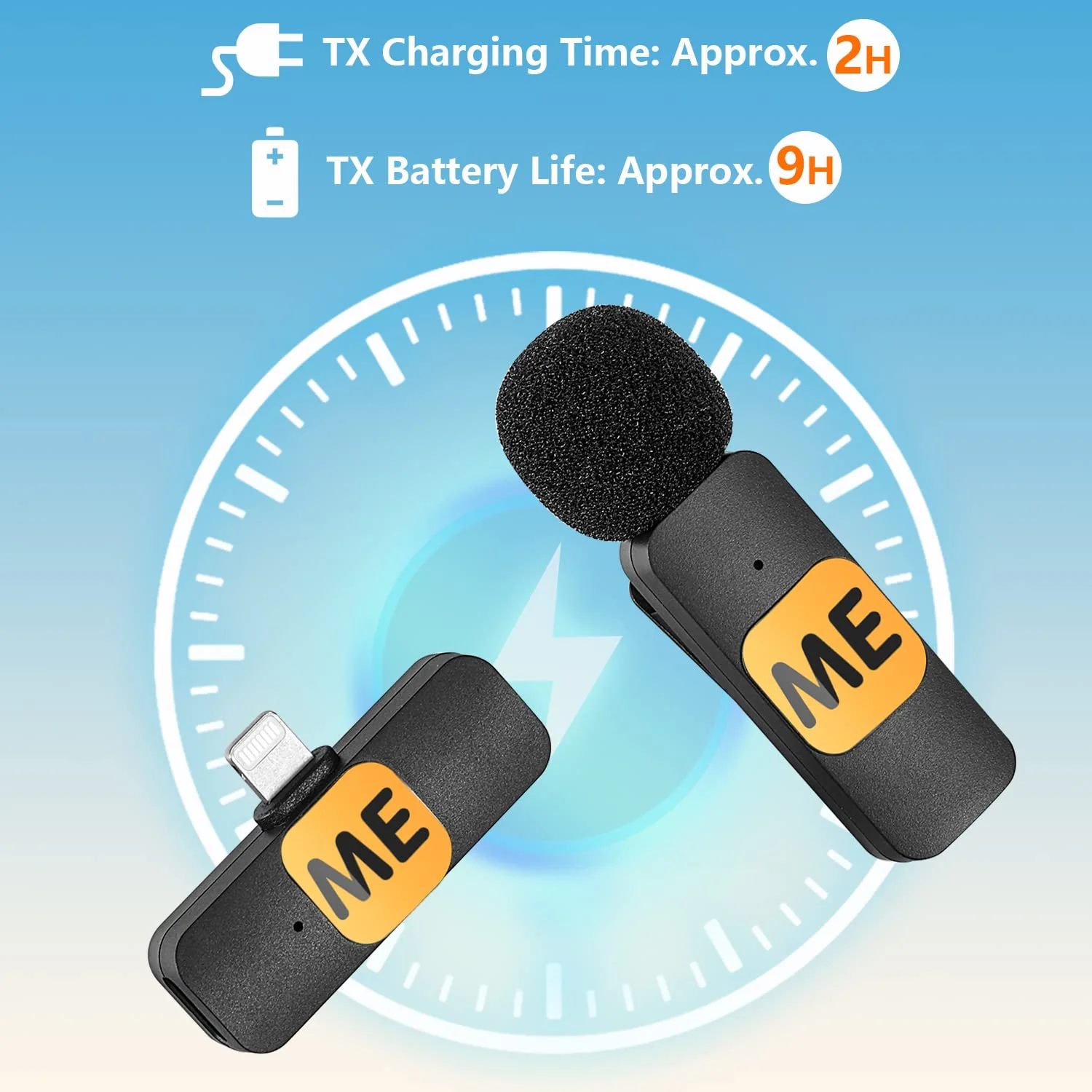 Wireless Lavalier Microphone for iPhone iPad Plug Play Lightning Microphones Mini Noise Cancellation Cordless Clip on Lapel Mic for Video Recording Interview Vlogging YouTube Live Streaming ME MIC-S2 - Image 6