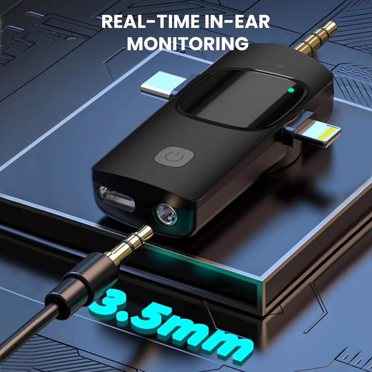Wireless Lavalier Microphone, Professional Wireless Lavalier Lapel Mic, Portable Clip Mini Mic for Interview/Vlog/Livestream/Podcast/Teaching, Audio & Video for iPhone, Android/Pad/Camera/Laptop - Image 6