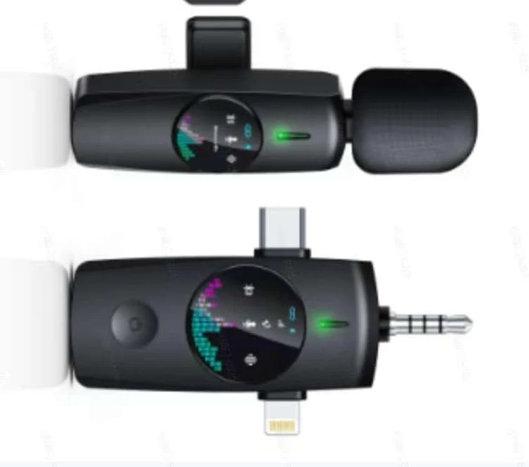 Wireless Lavalier Microphone System, 2 Channel, Omnidirectional, USB, RF & Bluetooth, for DSLR, Cameras, Computers Black - Image 3