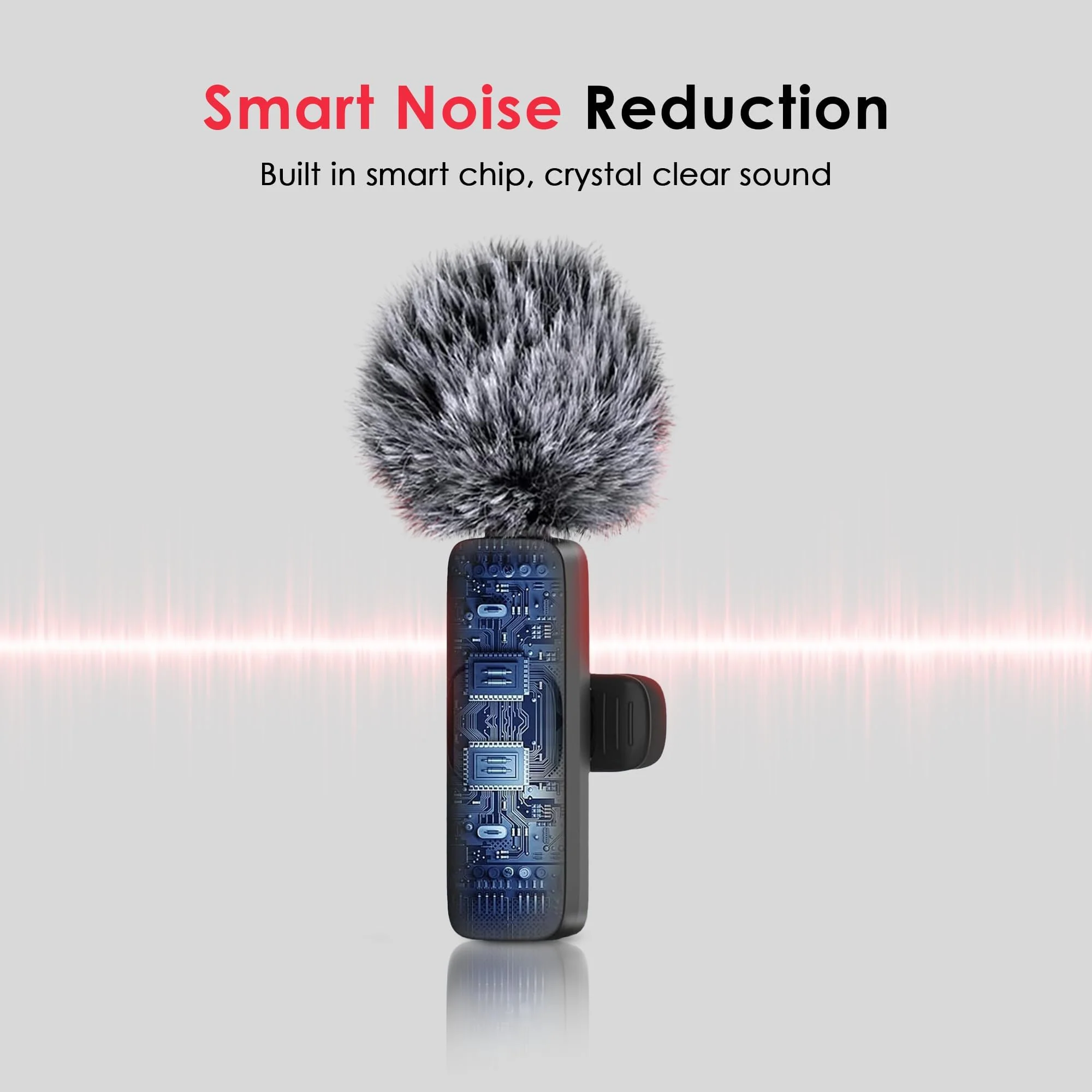 Wireless Microphone for iPhone, iPad, Android, Lavalier Microphone for Video Recording - 2 Pack iPhone Mic Crystal Clear Recording with USB-C for Podcast Microphone, ASMR, TikTok Black - Image 3