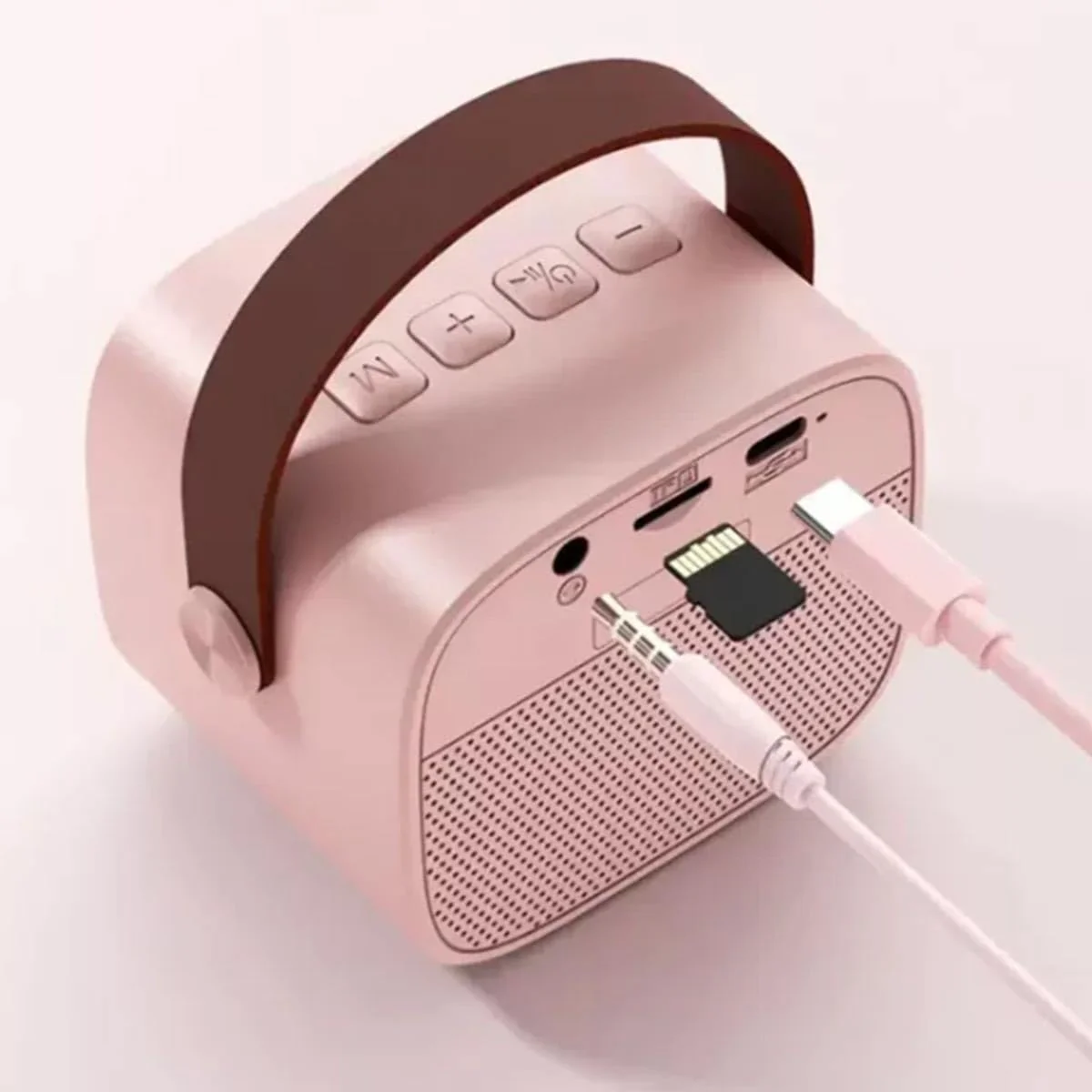 Wireless Microphone Speaker, Bluetooth Small Speaker, Suitable for Home and Outdoor, Pink - Image 4