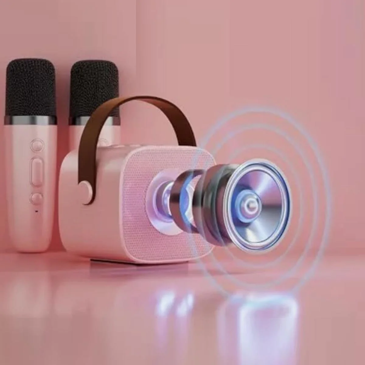 Wireless Microphone Speaker, Bluetooth Small Speaker, Suitable for Home and Outdoor, Pink - Image 7