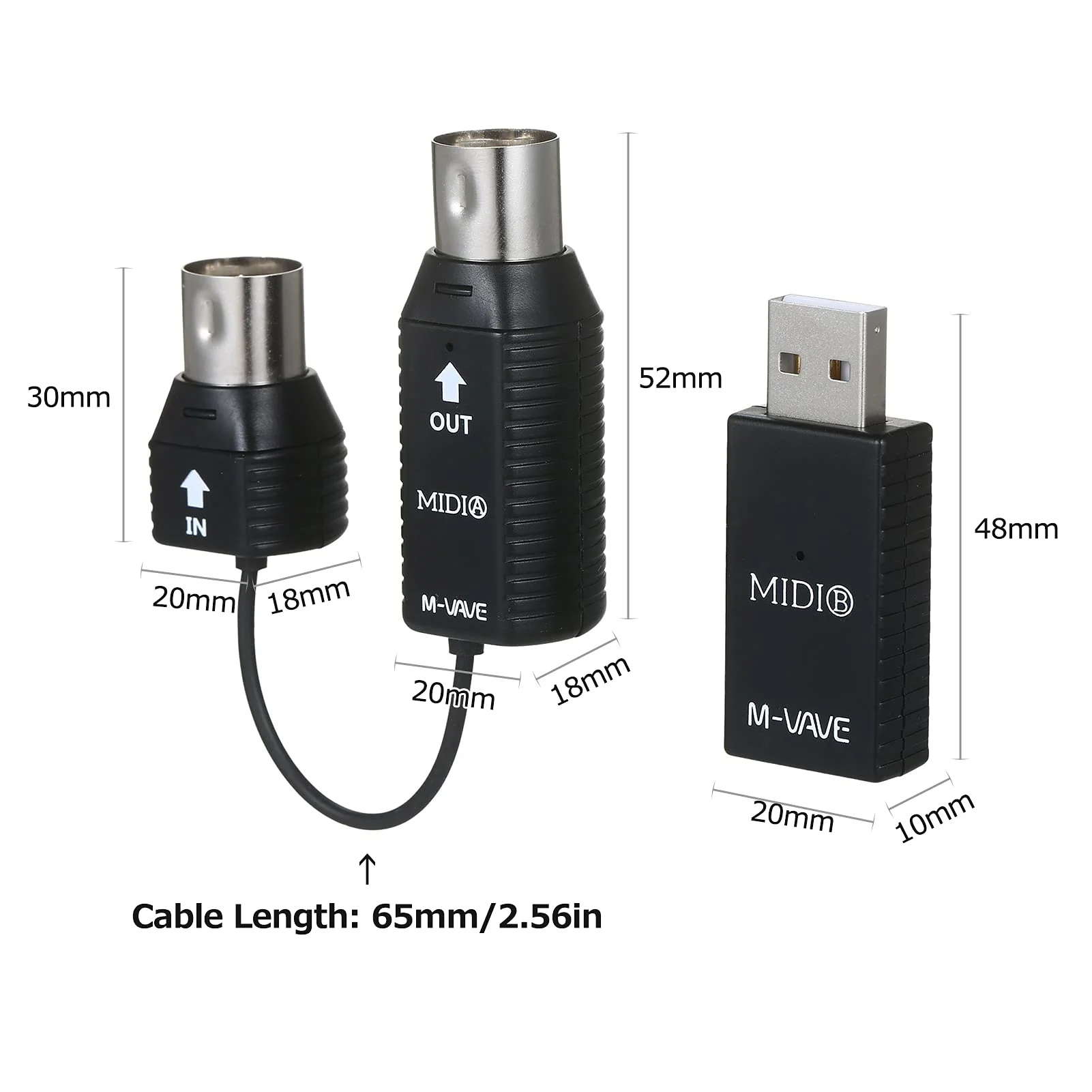 Wireless MIDI Adapter MIDI Interface Midi Cable MS1 Mini Wireless Transmission System MIDI System MIDI Wireless Adapter Plug and Play Support for Devices - Image 3