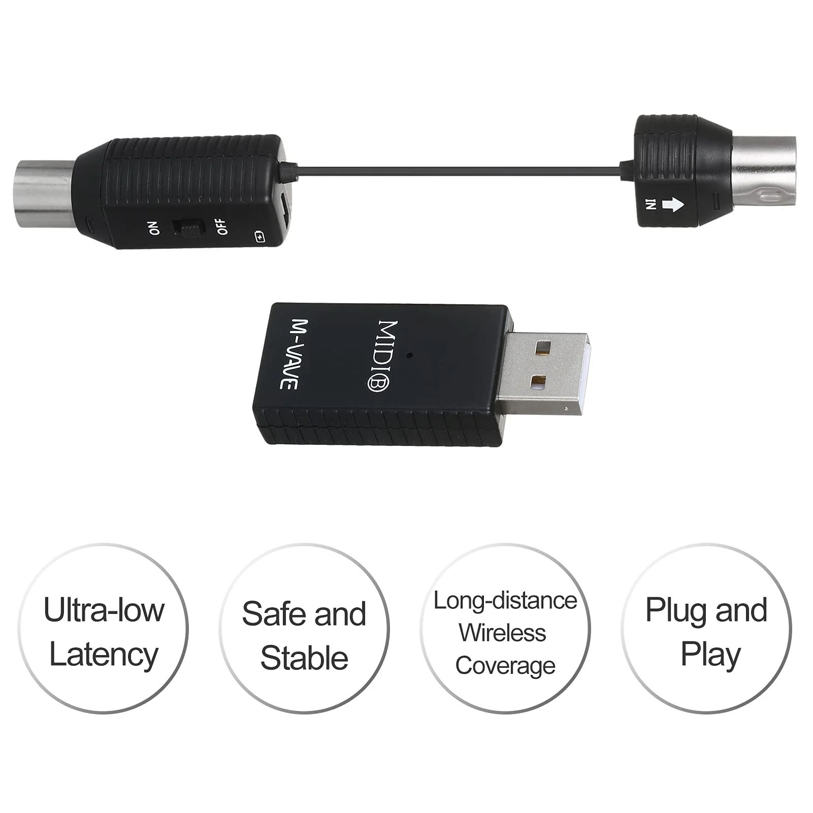 Wireless MIDI Adapter MIDI Interface Midi Cable MS1 Mini Wireless Transmission System MIDI System MIDI Wireless Adapter Plug and Play Support for Devices - Image 5
